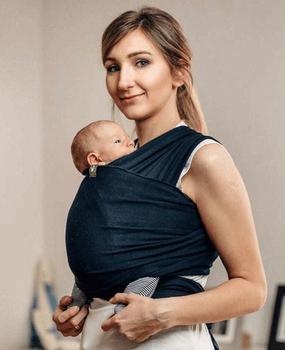 LennyLamb Chusta elastyczna do noszenia dziecka 0-12 mies.-Czarny