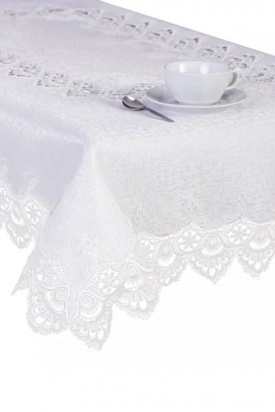 Obrus Gipiura 8139E rozmiar: 60cm. koło kolor: Biały