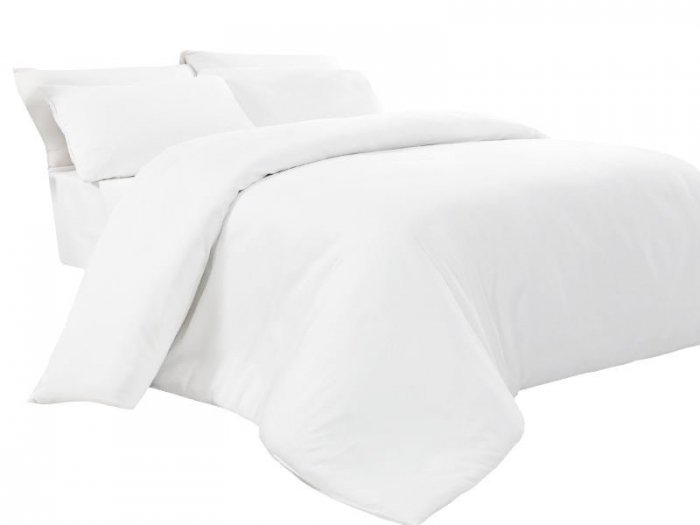 Poszwa biała hotelowa NORIS 160x200 100% bawełna na zamek
