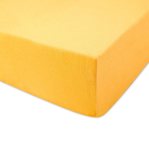 Prześcieradło JERSEY 60x120 na gumkę wz. D004 (żółty)