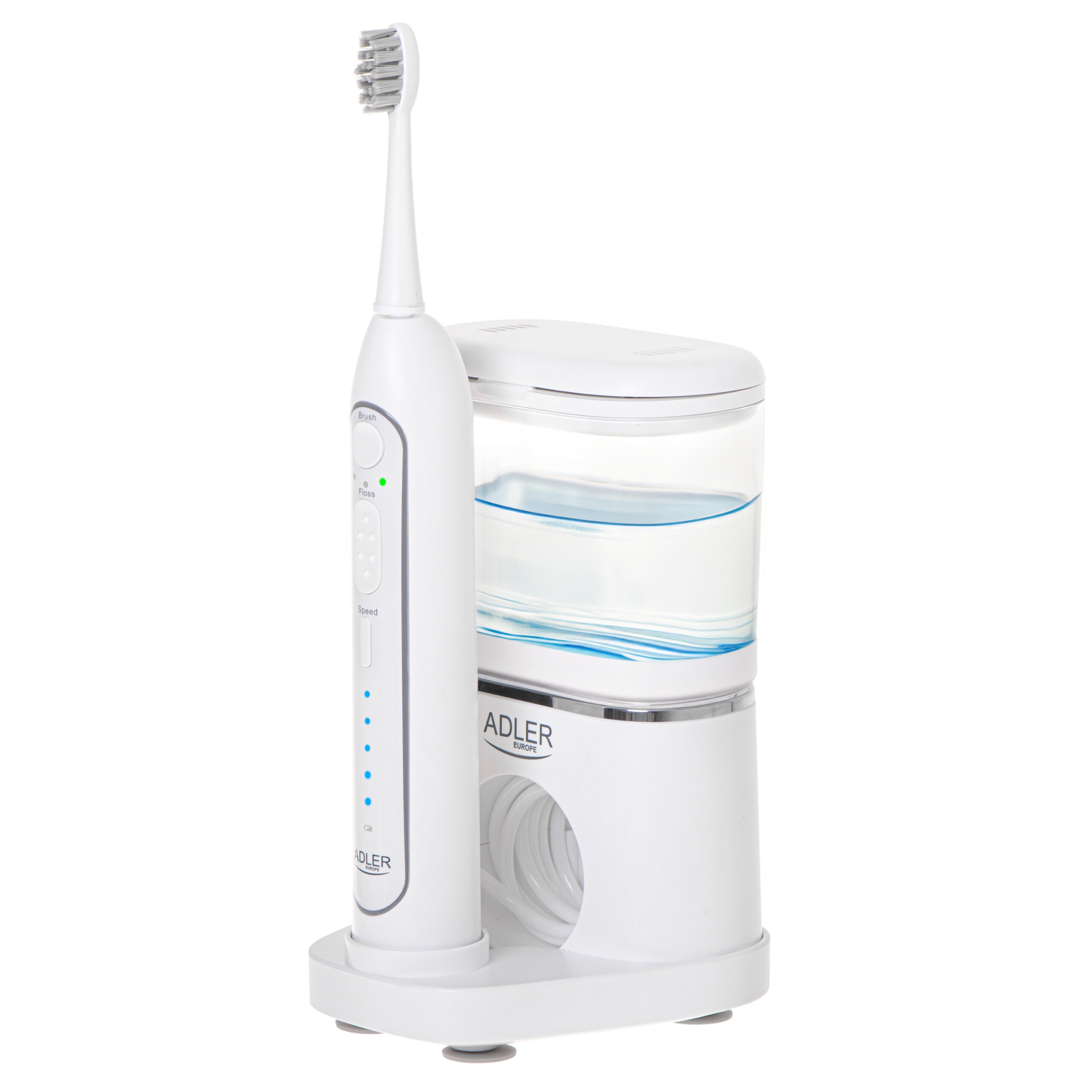 Adler white Szczoteczka soniczna z irygatorem 2 w 1 idealna do terapii Gersona