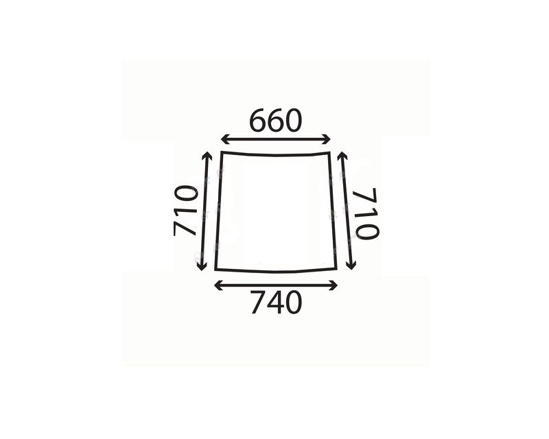 Szyba okna lewa, pasuje do serii 50 John Deere 1640 4450 L58951, L62979