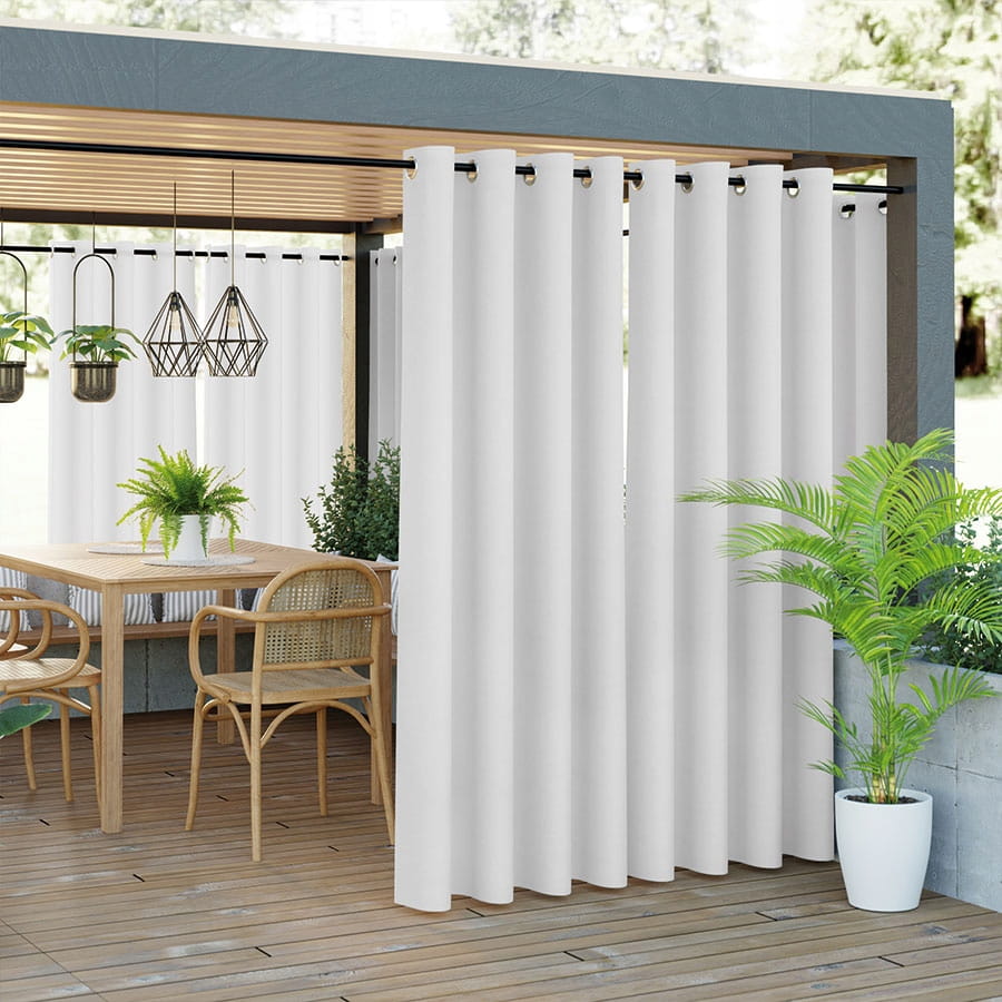 Zasłona Gardenia na przelotkach wys. 220x140cm Biała ZASŁONY NA ALTANĘ
