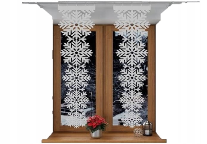 Panel żakardowy świąteczny śnieżynka 145x37