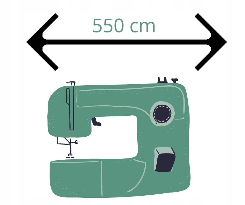 wszycie taśmy do firany o szer. 550cm usługa