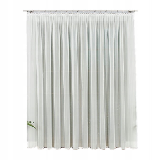 Firana gotowa z woalu gładki wys 280x800cm krem