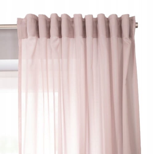 Zasłona Basic na taśmie gotowa 145x230 cm różowa - idealna do sypialni