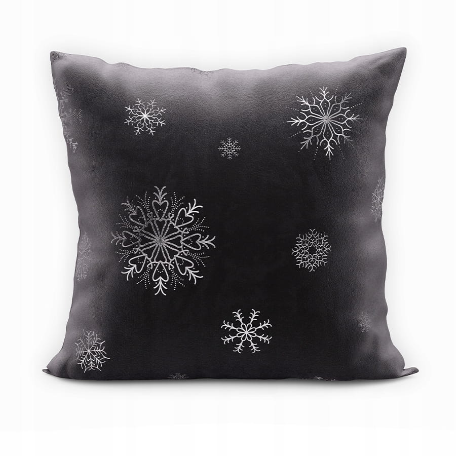 ŚNIEŻKI Poszewka VELVET 45x45 czarna, idealna na prezent - styl i wygoda