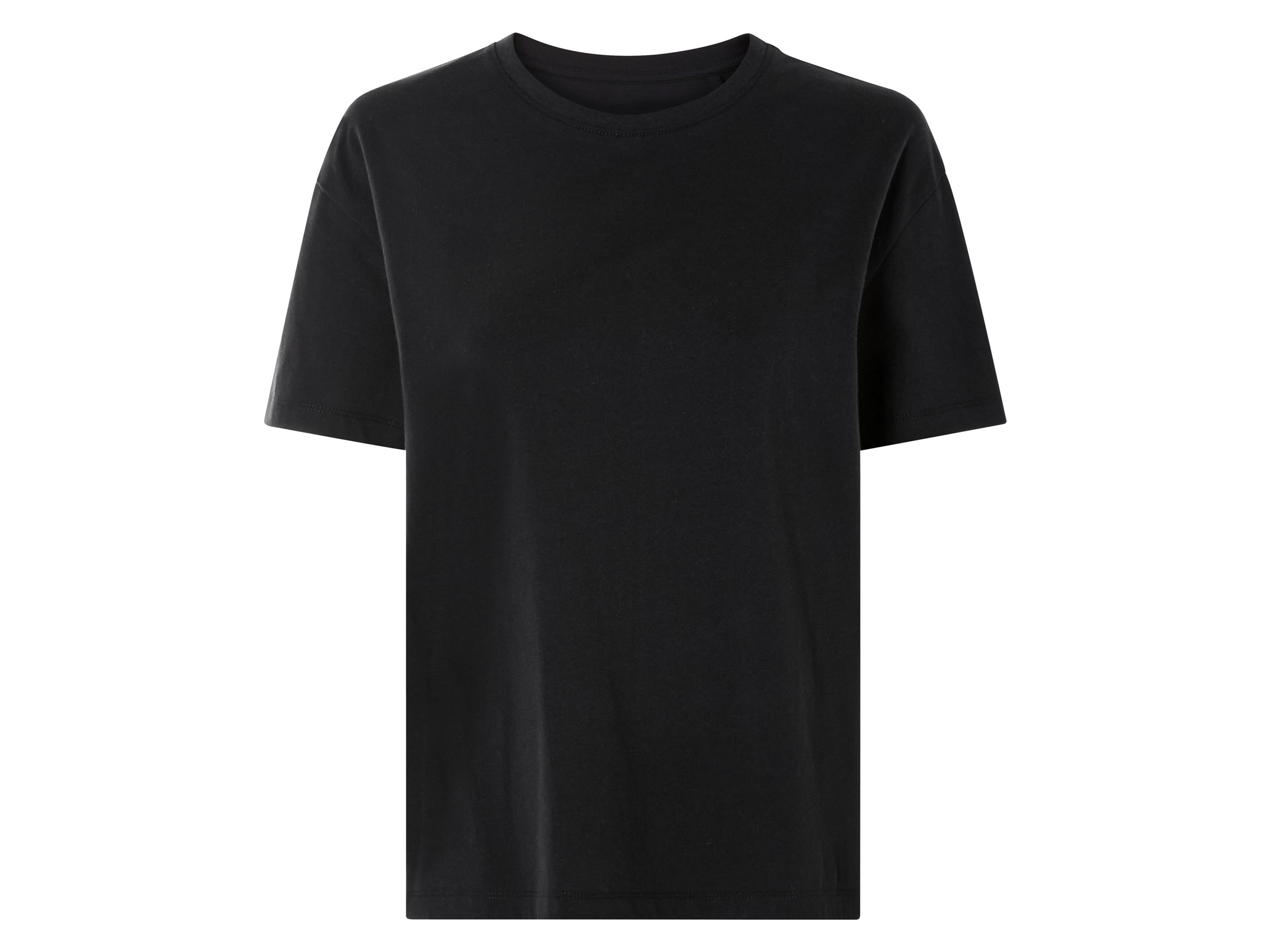 esmara T-shirt damski z bawełny organicznej S 36/38, Czarny