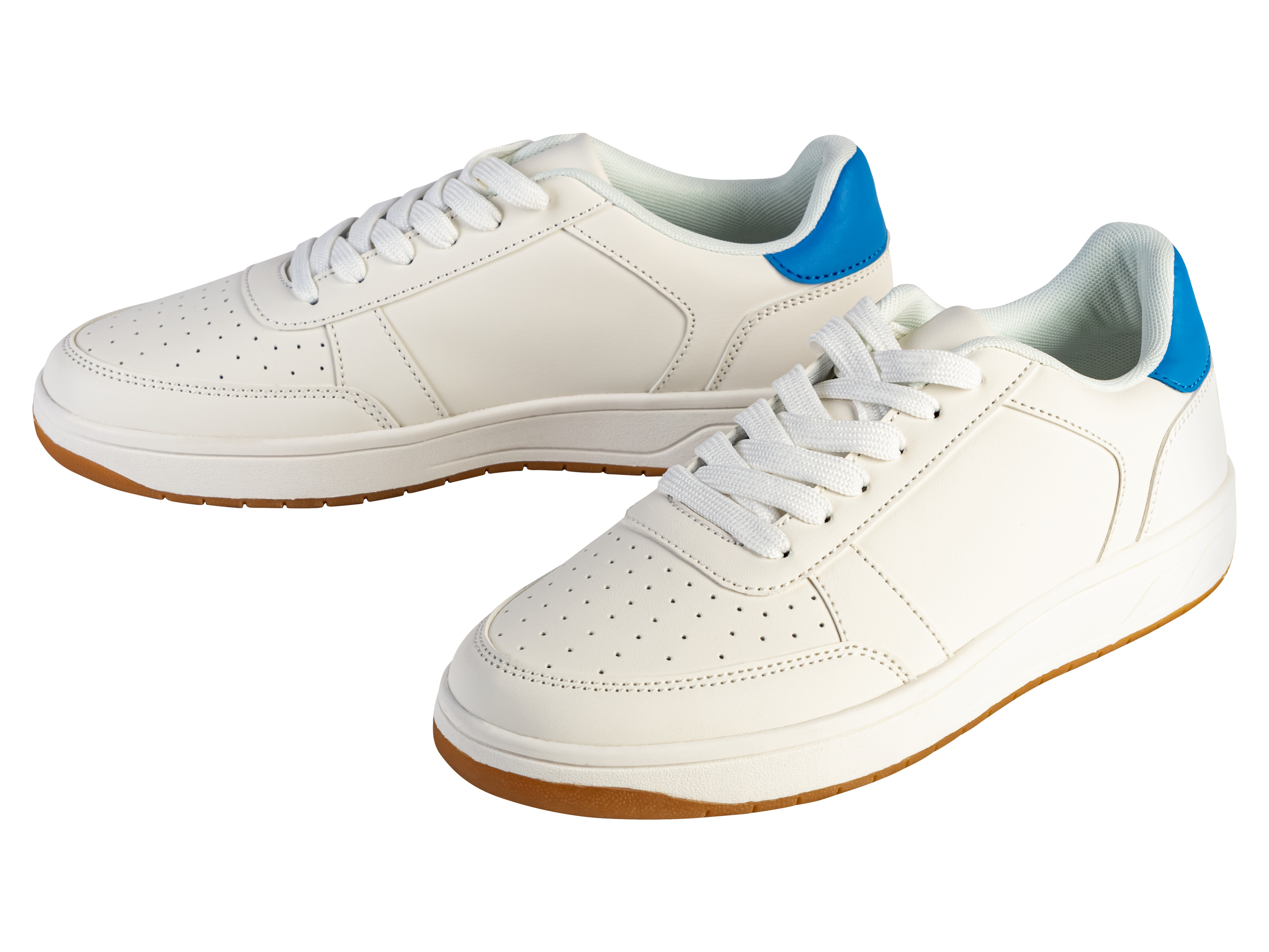 esmara Sneakersy damskie Biały/jasnoniebieski, 38