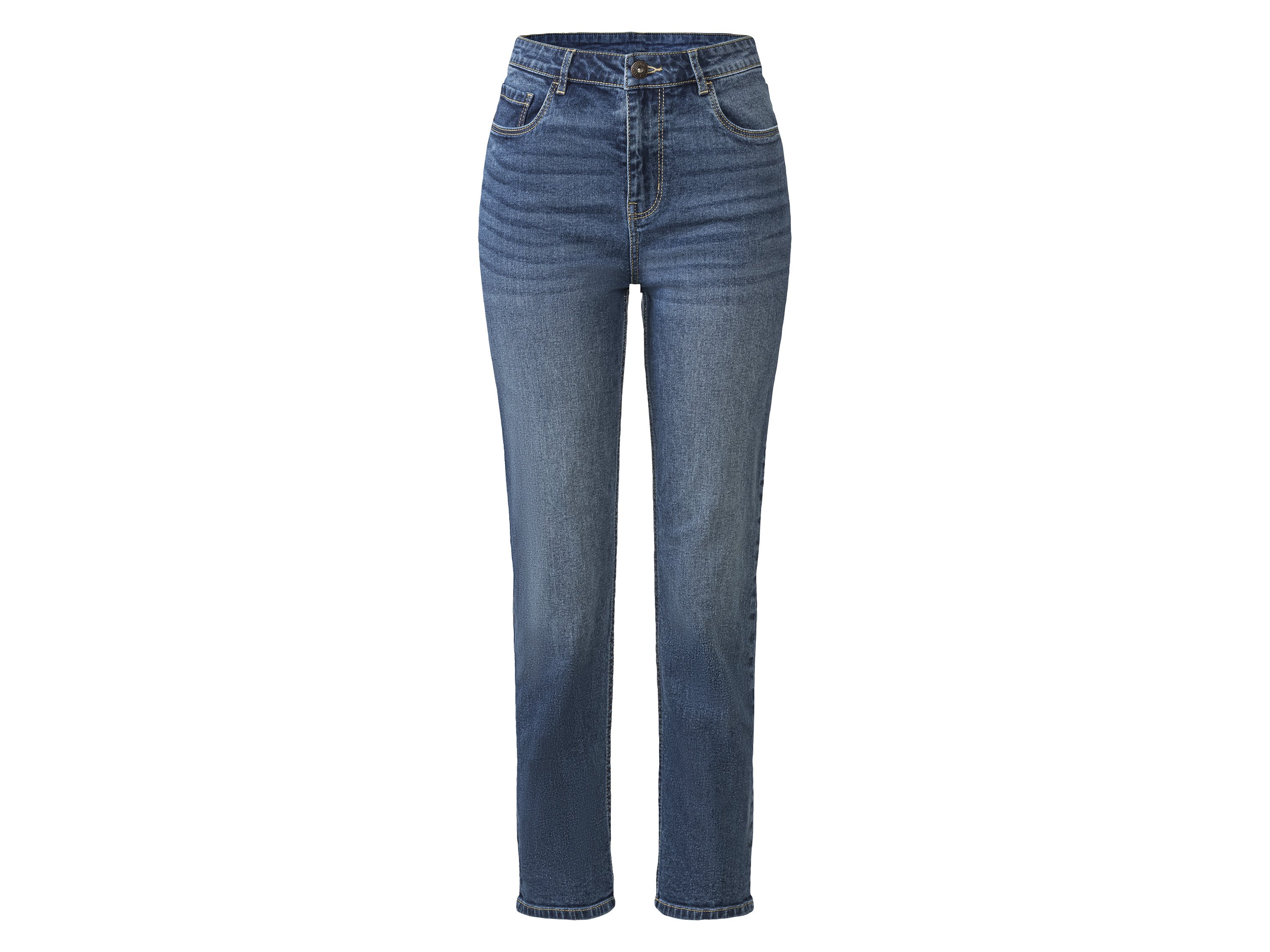 esmara Jeansy damskie z bawełną straight fit 36/34, Niebieski