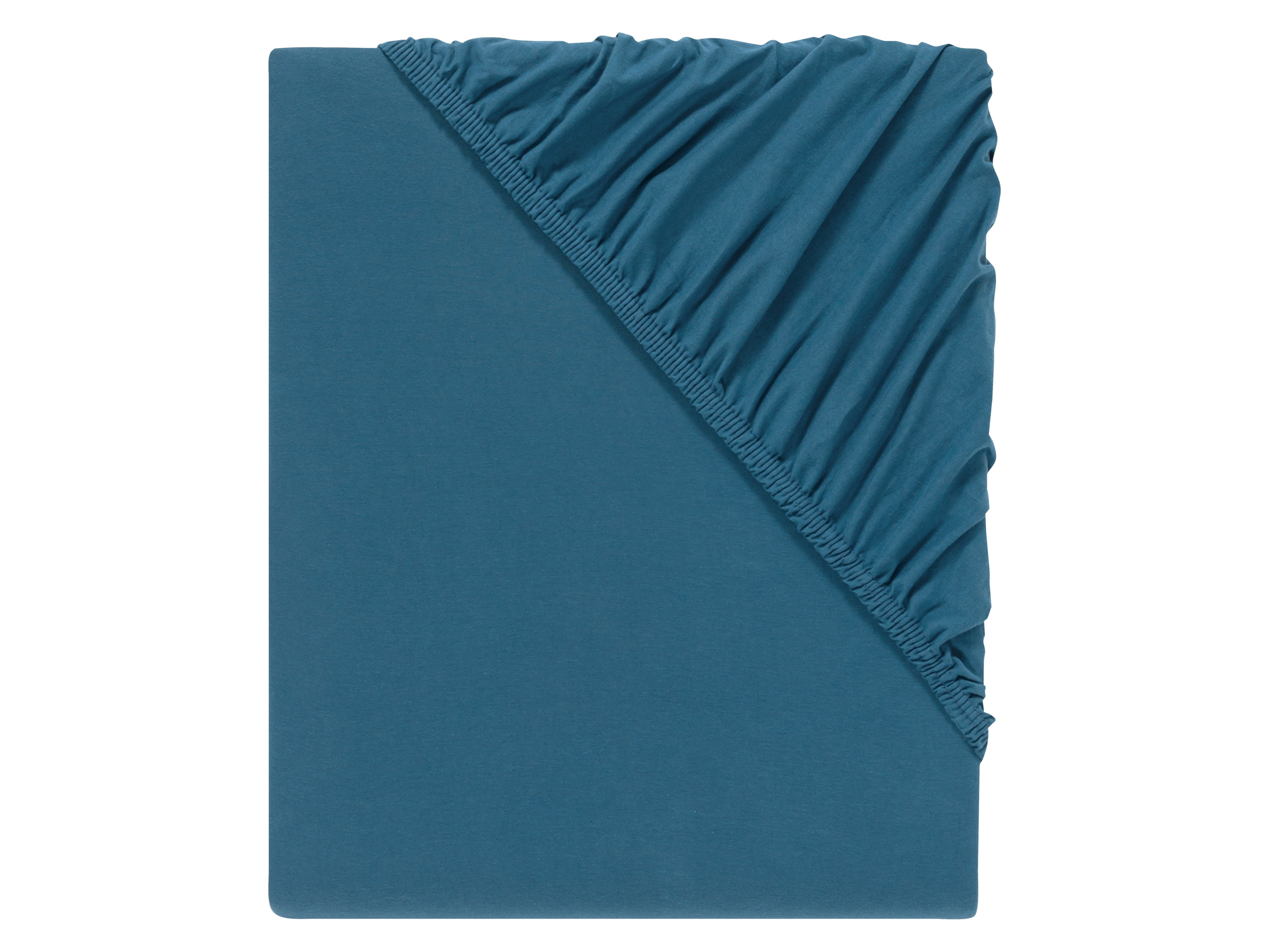 Livarno home Prześcieradło z dżerseju z gumką, 140-160 x 200 cm Niebieski