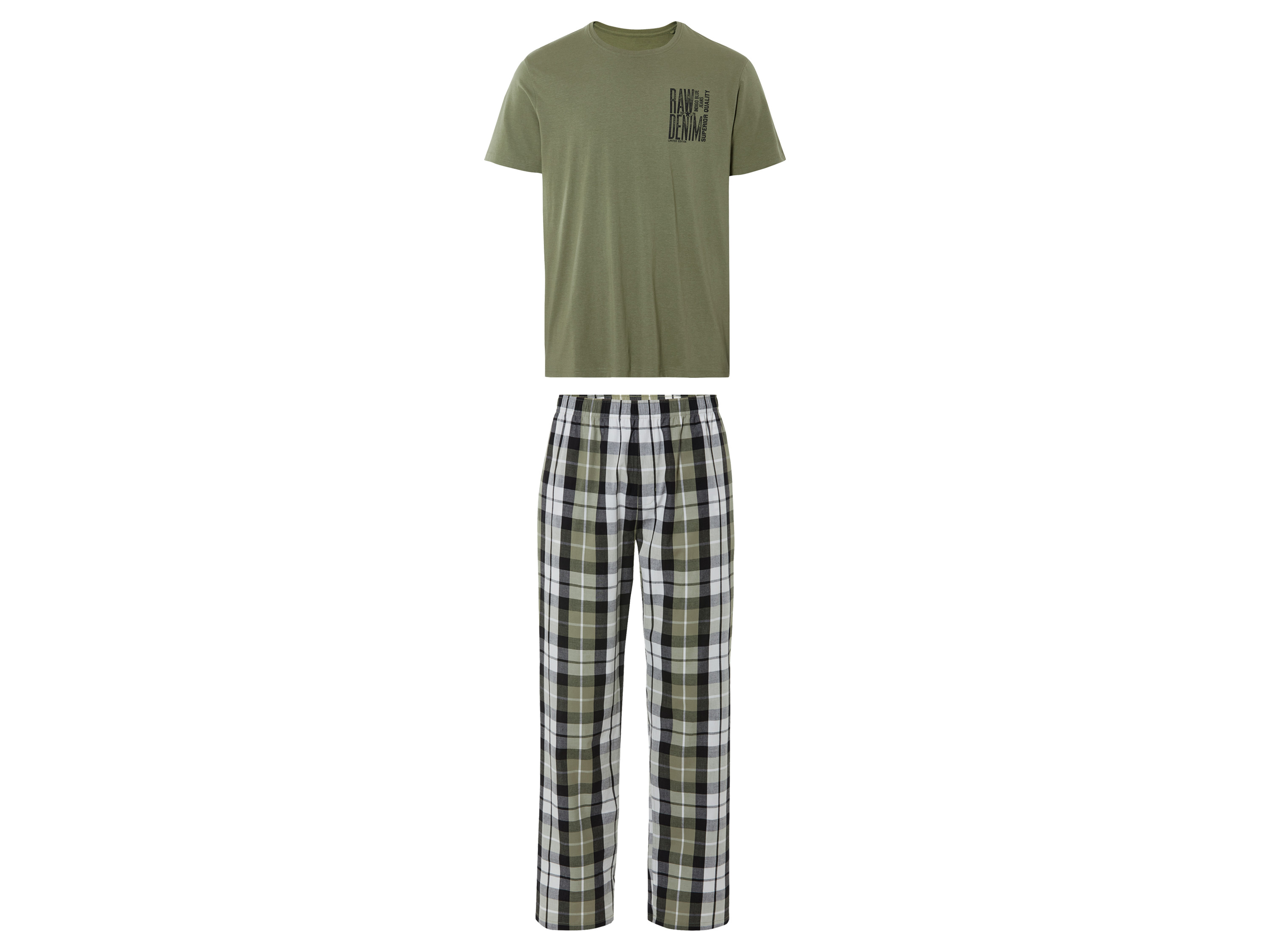Livergy Piżama męska z bawełny Khaki, XL 56/58