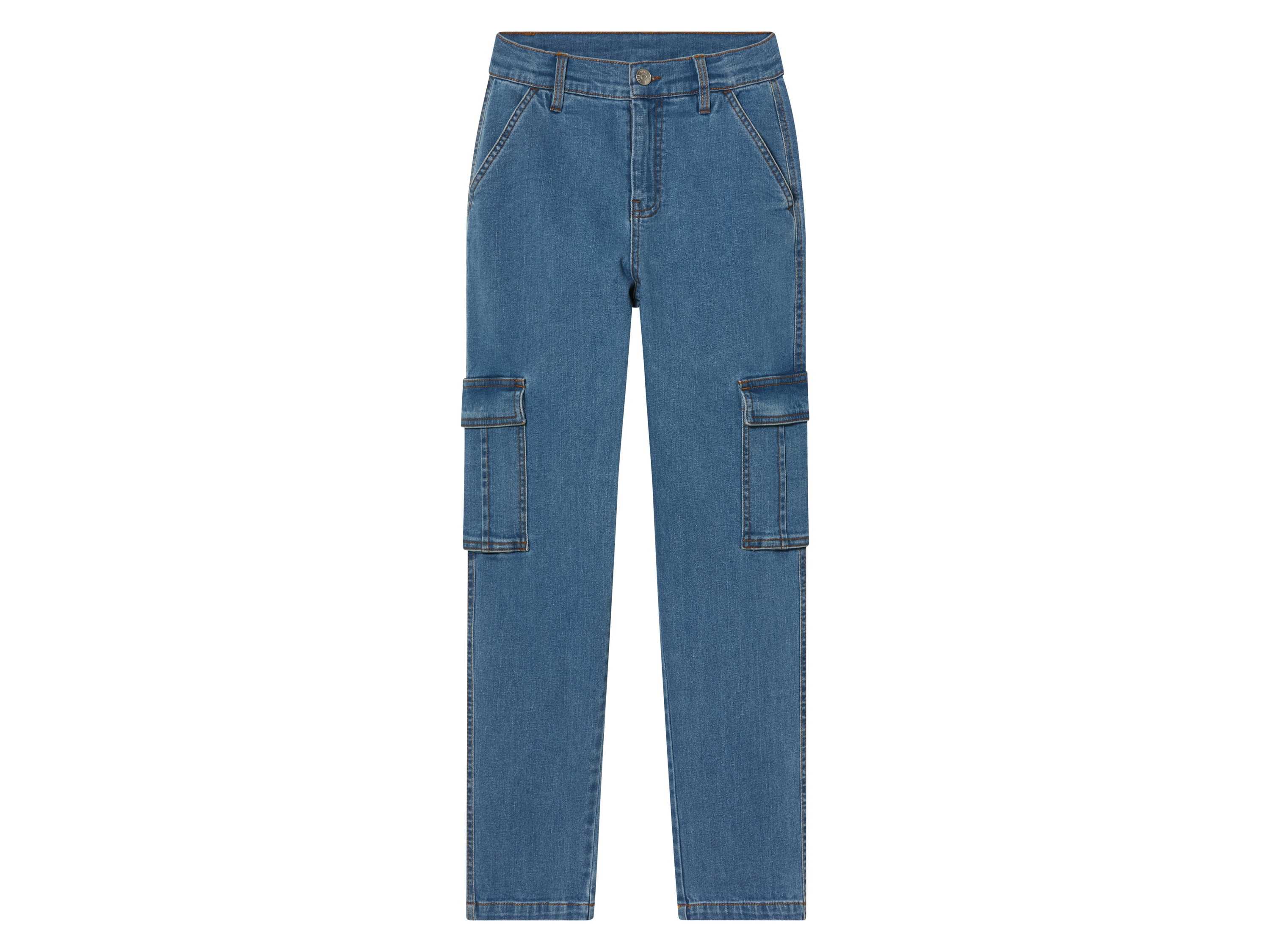 pepperts! Spodnie chłopięce cargo, slim fit 164, Jasnoniebieski