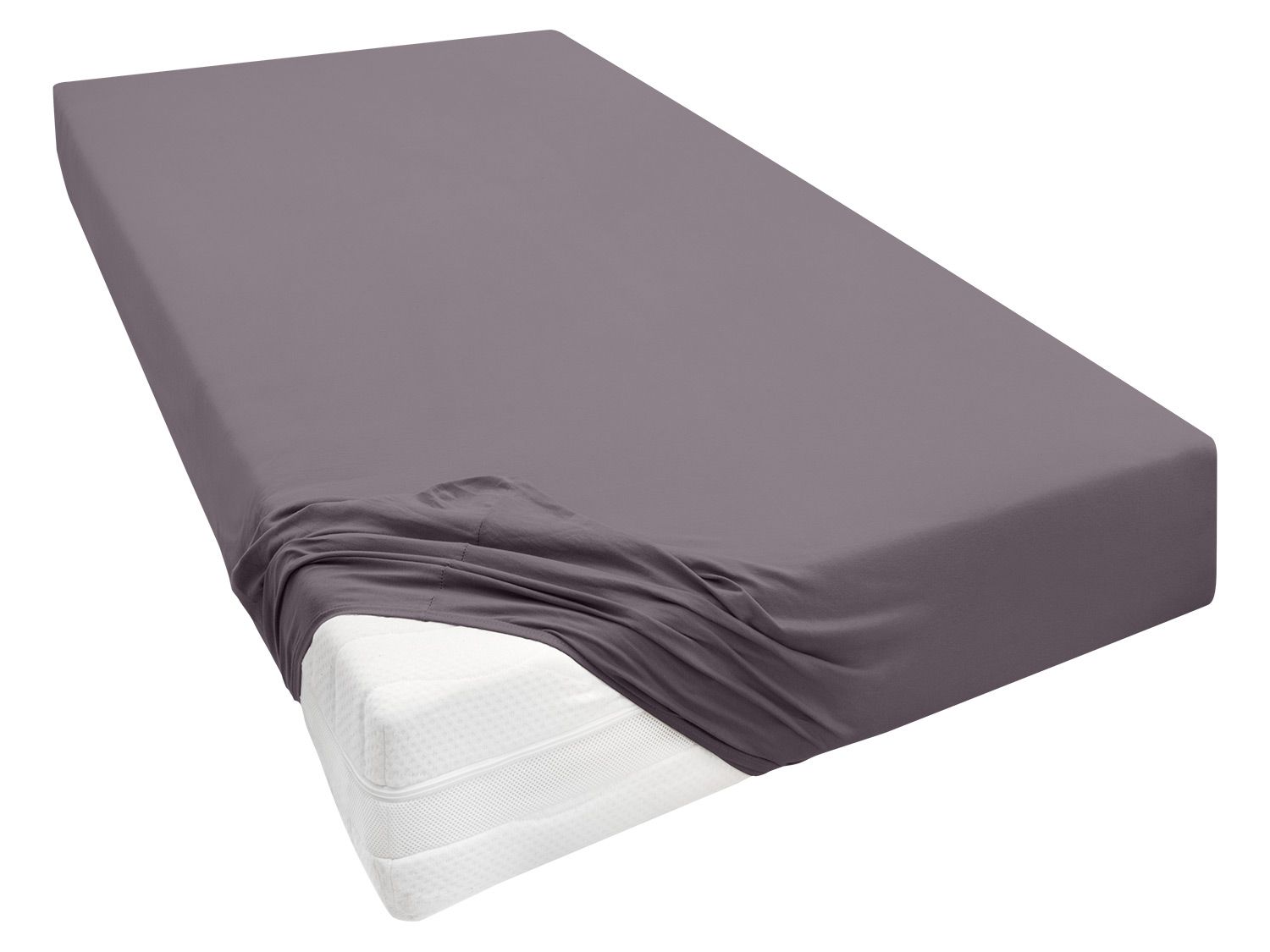 Biberna Prześcieradło z dżerseju, różne rozmiary 90 - 100 x 200 - 220 cm, Ciemnoszary