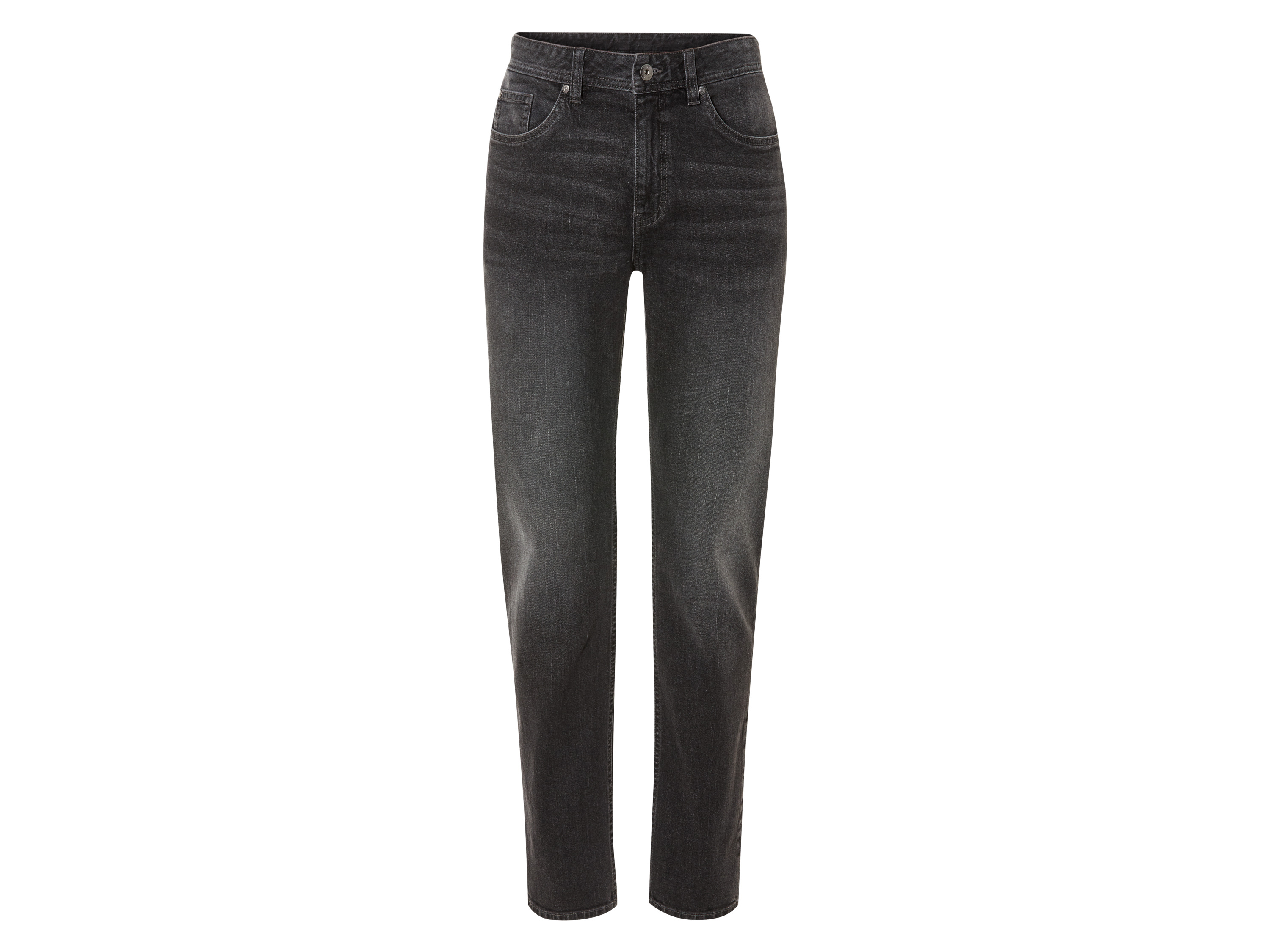 Livergy Jeans męskie z bawełny, slim fit 56 40/32, Szary