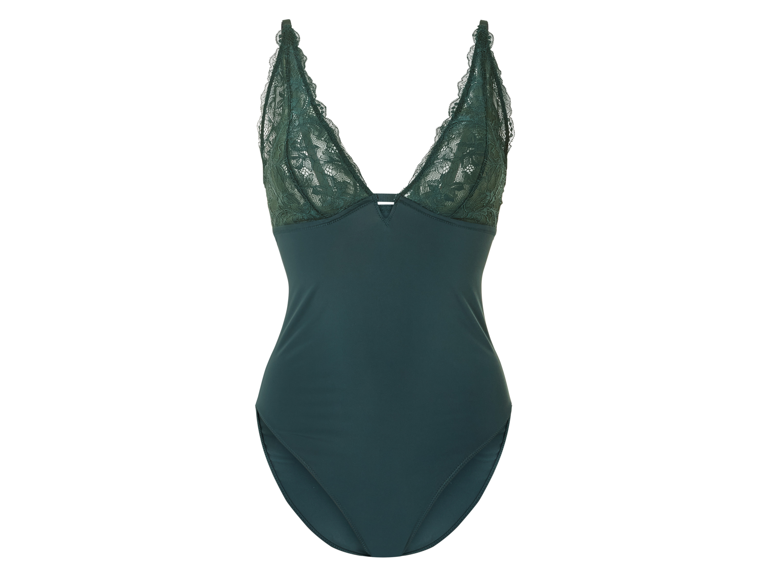 esmara Body damskie z elegancką koronką Zielony, S 36-38