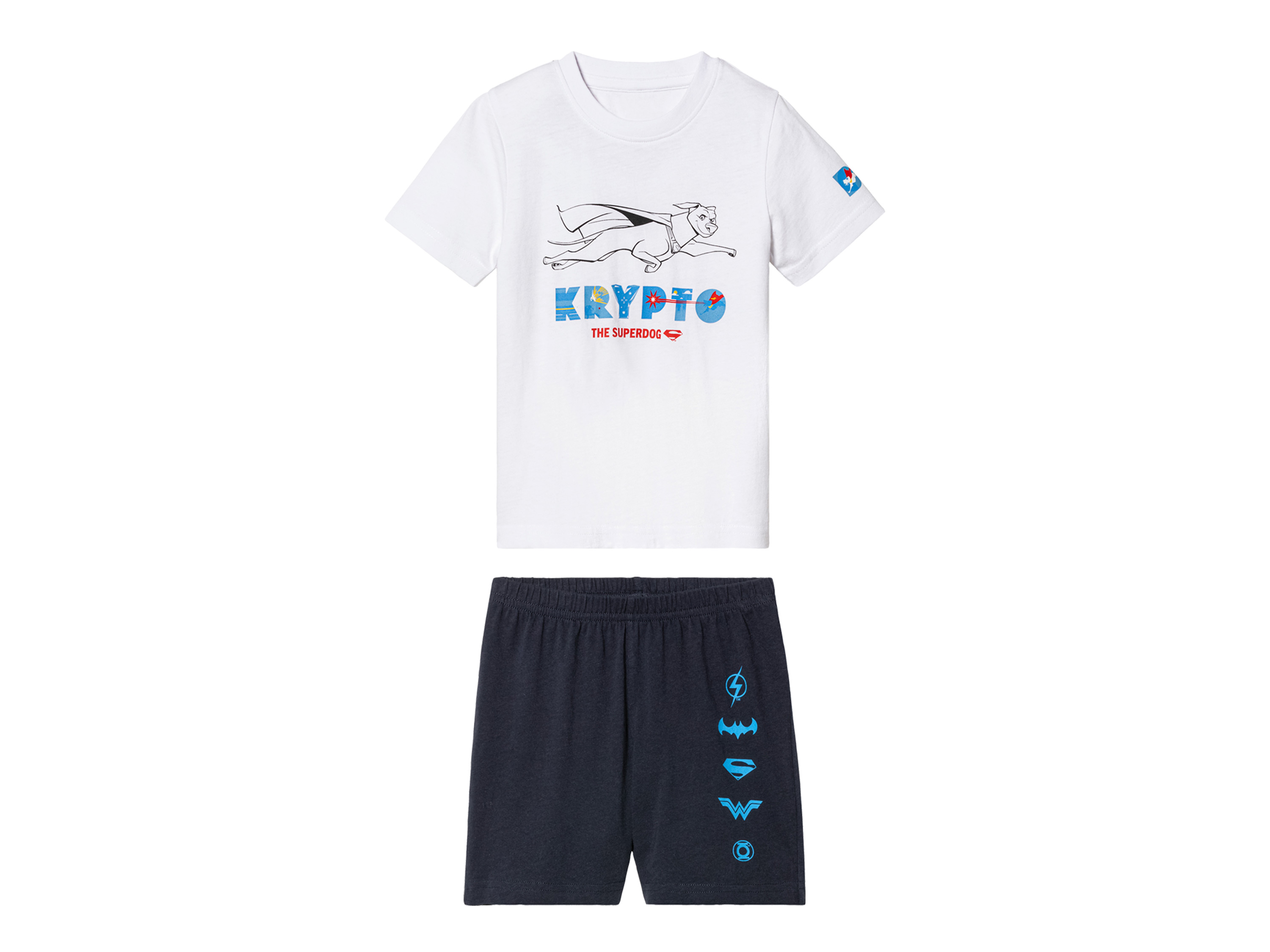 Piżama dziecięca z bawełną t-shirt + spodenki Wzór Super Pets, 98/104