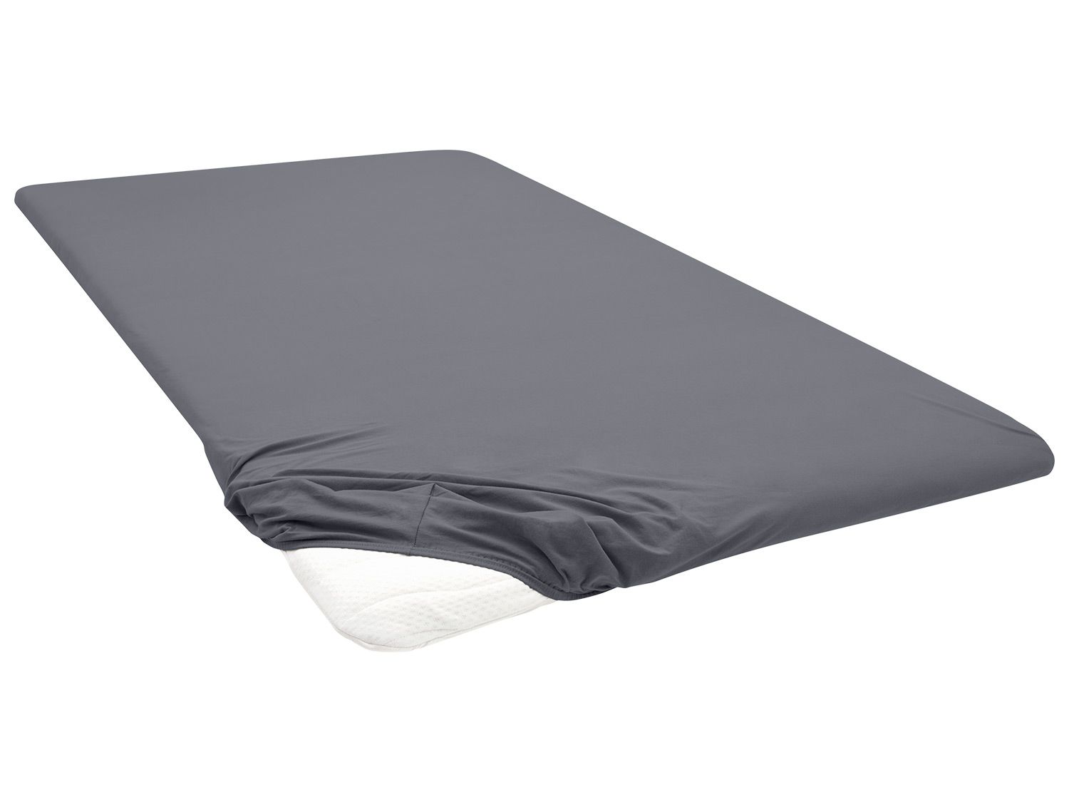 Biberna Prześcieradło z dżerseju z gumką Antracytowy, 180 - 200 x 200 cm
