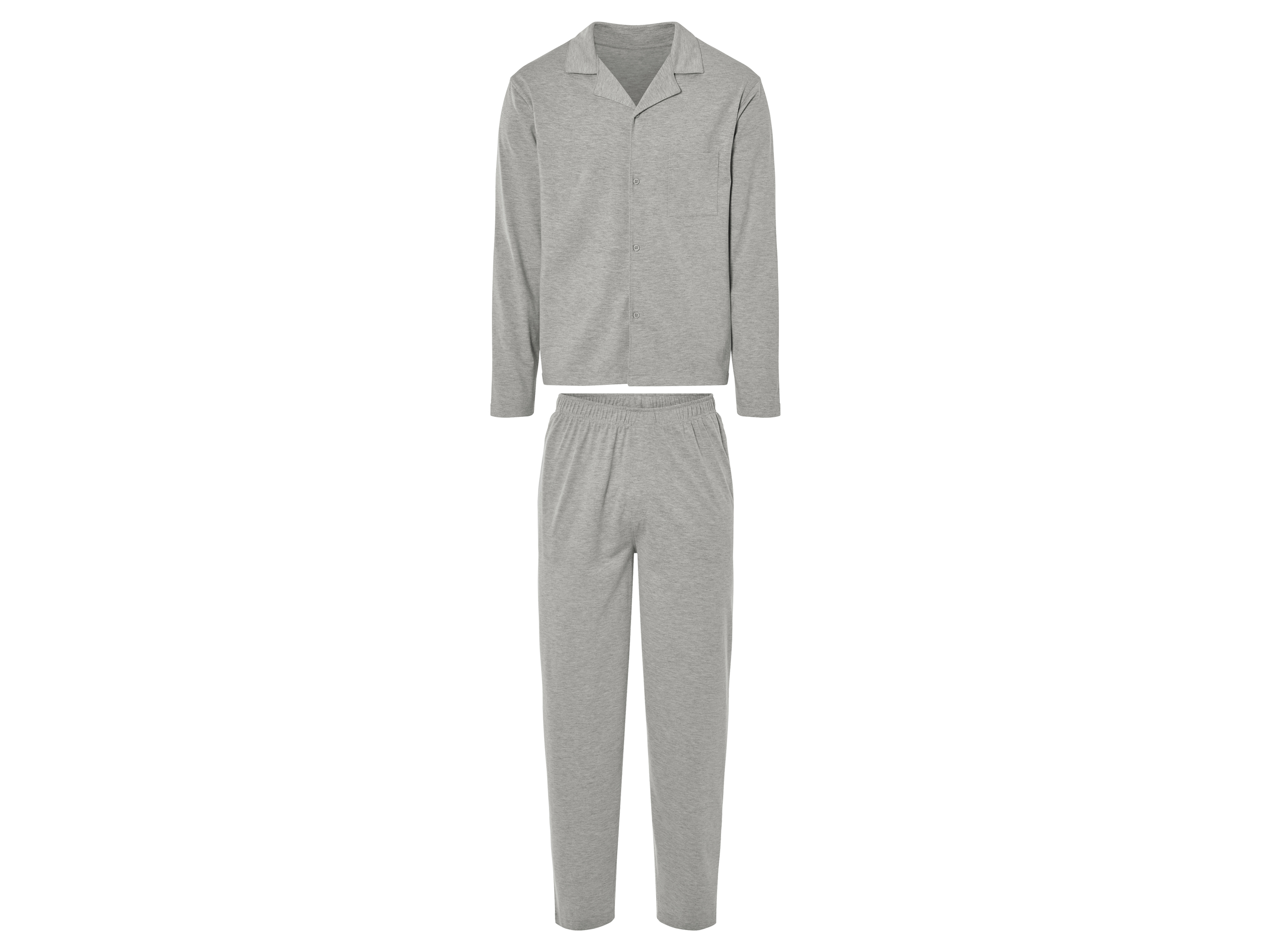 Livergy Piżama męska z bawełną Szary, XL 56/58