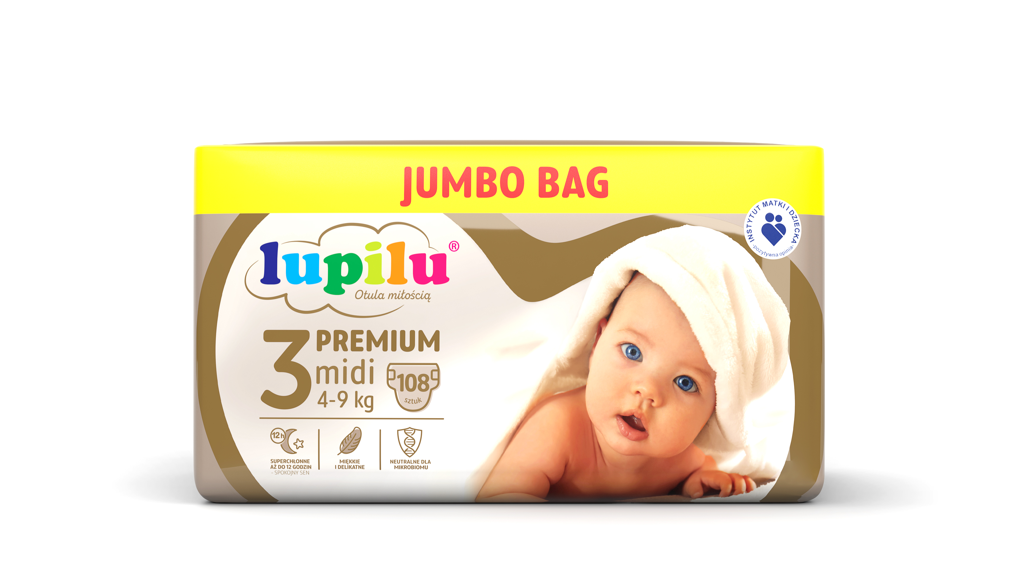 lupilu Oddychające pieluchy Premium 3 4-9 kg, 108 sztuk