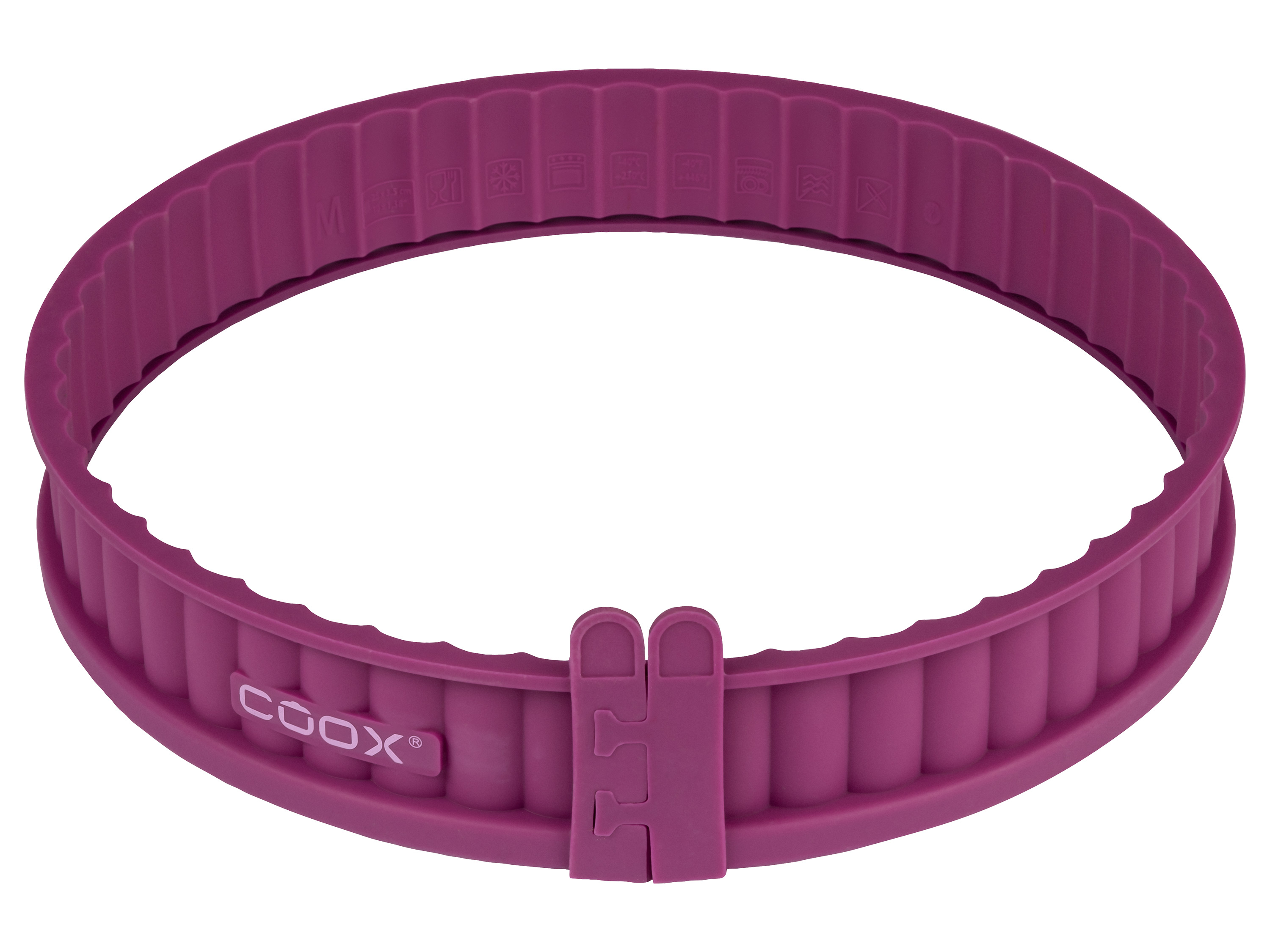 Coox Silikonowa forma do quiche ze szklanym dnem Fioletowy