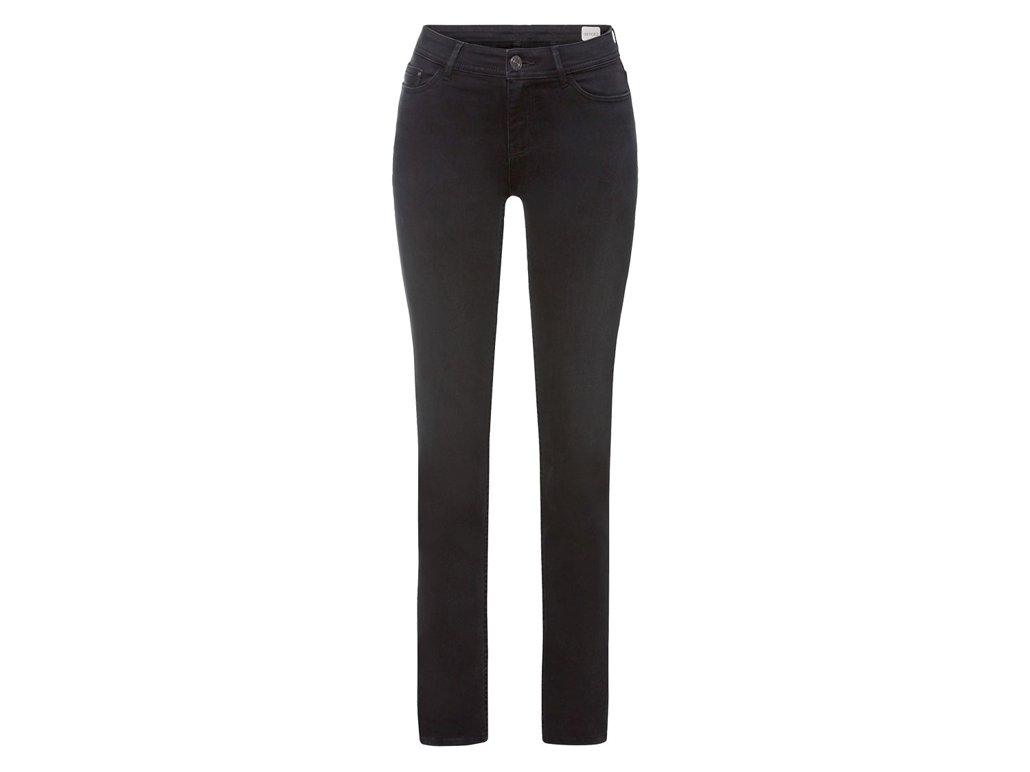 esmara Jeansy damskie z bawełny, Slim Fit Krótsze, 38, Czarny