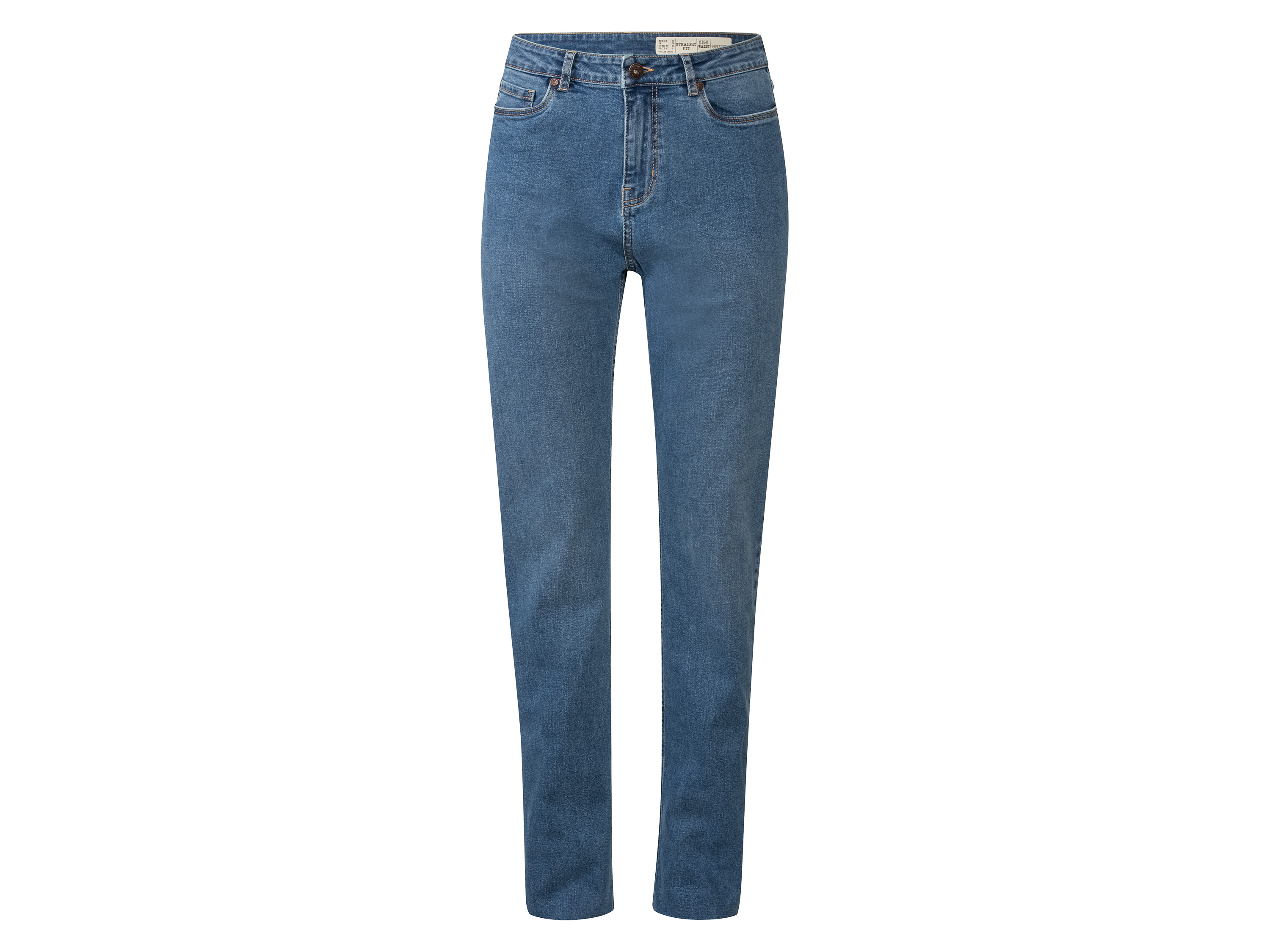 esmara Jeansy damskie z bawełną, Straight Fit 40, wysoka sylwetka, Niebieski