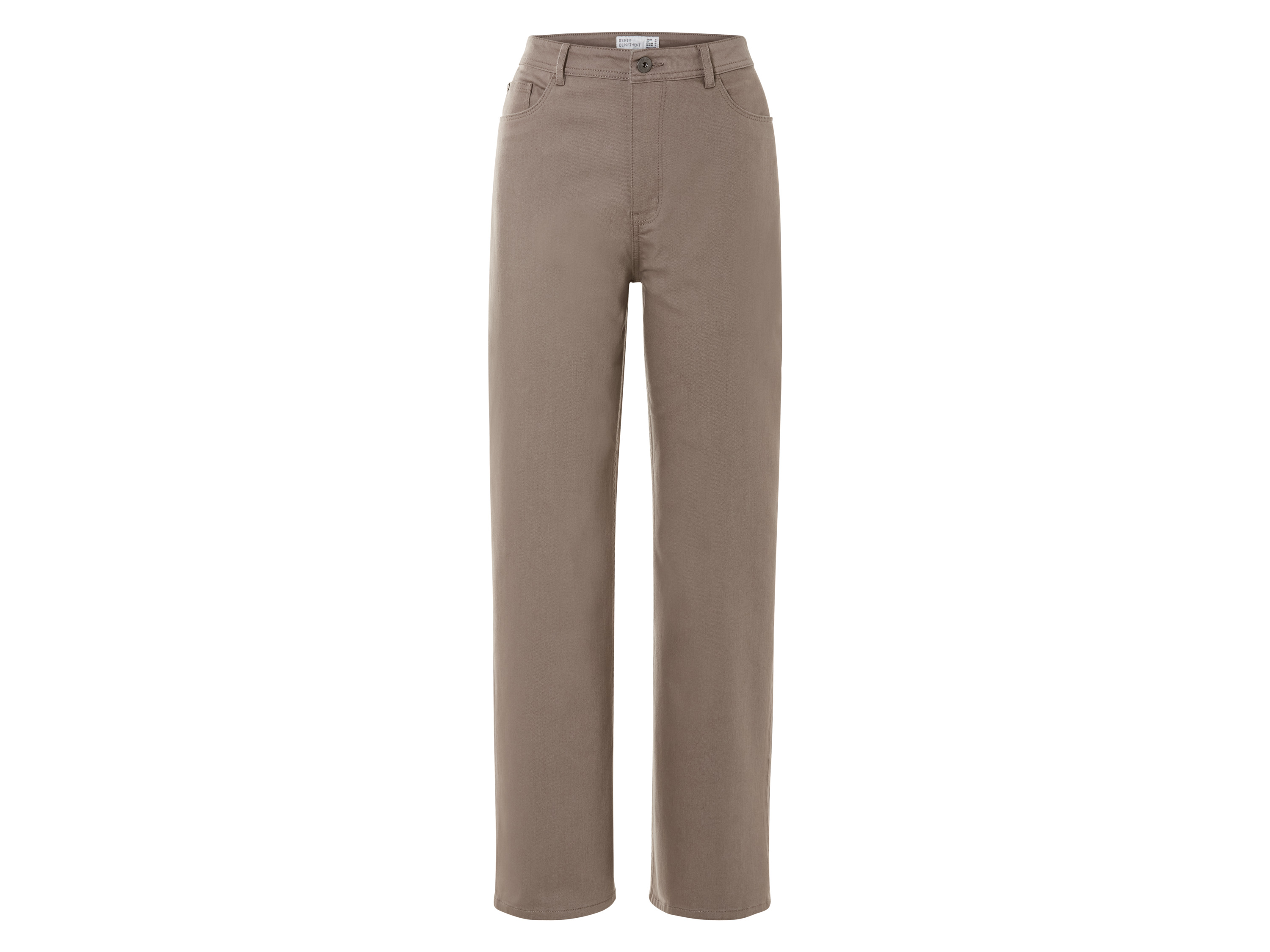 esmara Jeansy damskie z bawełny, Straight Fit 40 długa długość, Brązowy