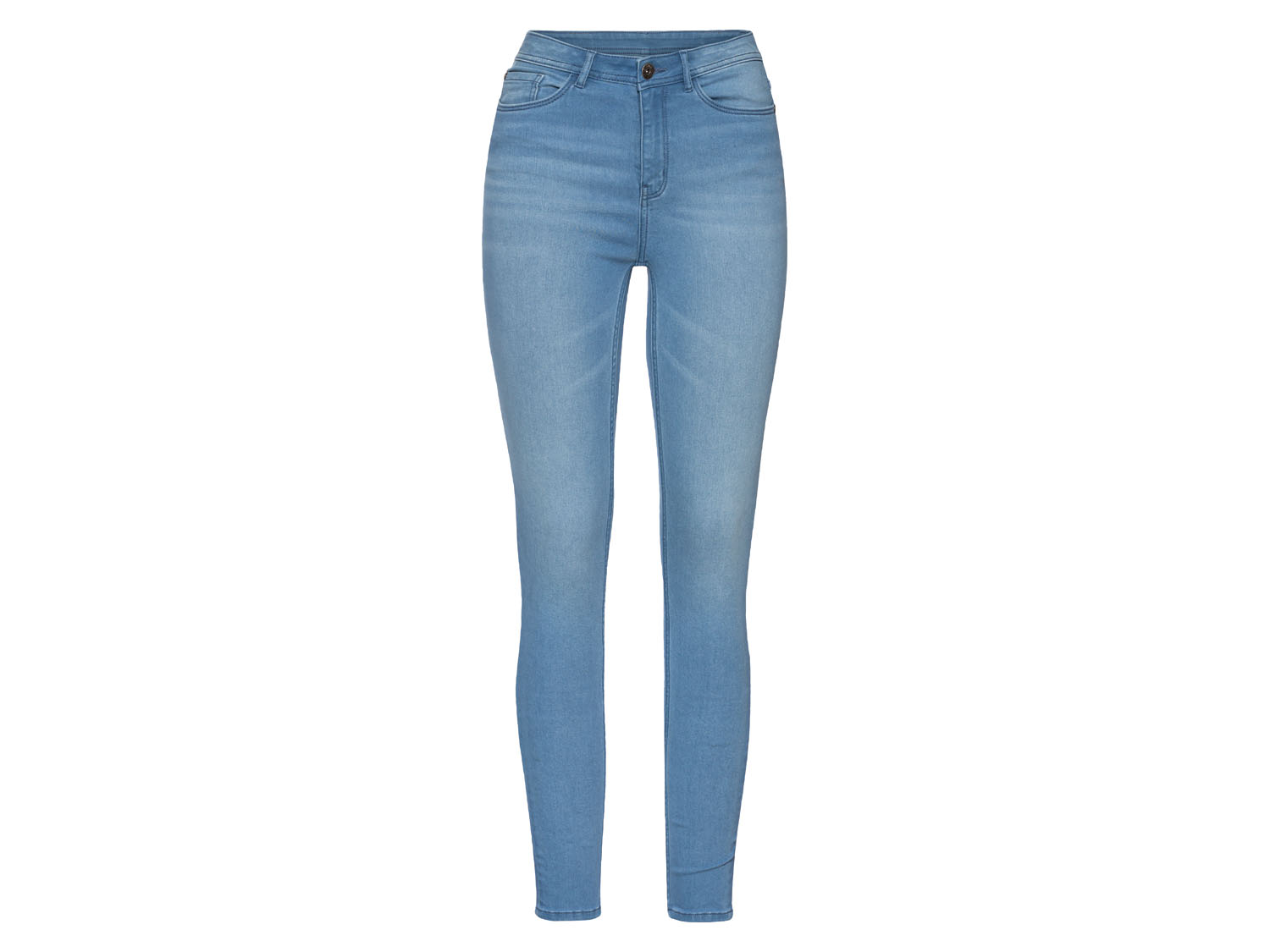 esmara Jeansy damskie, super skinny fit, wysoka talia Jasnoniebieski, 34