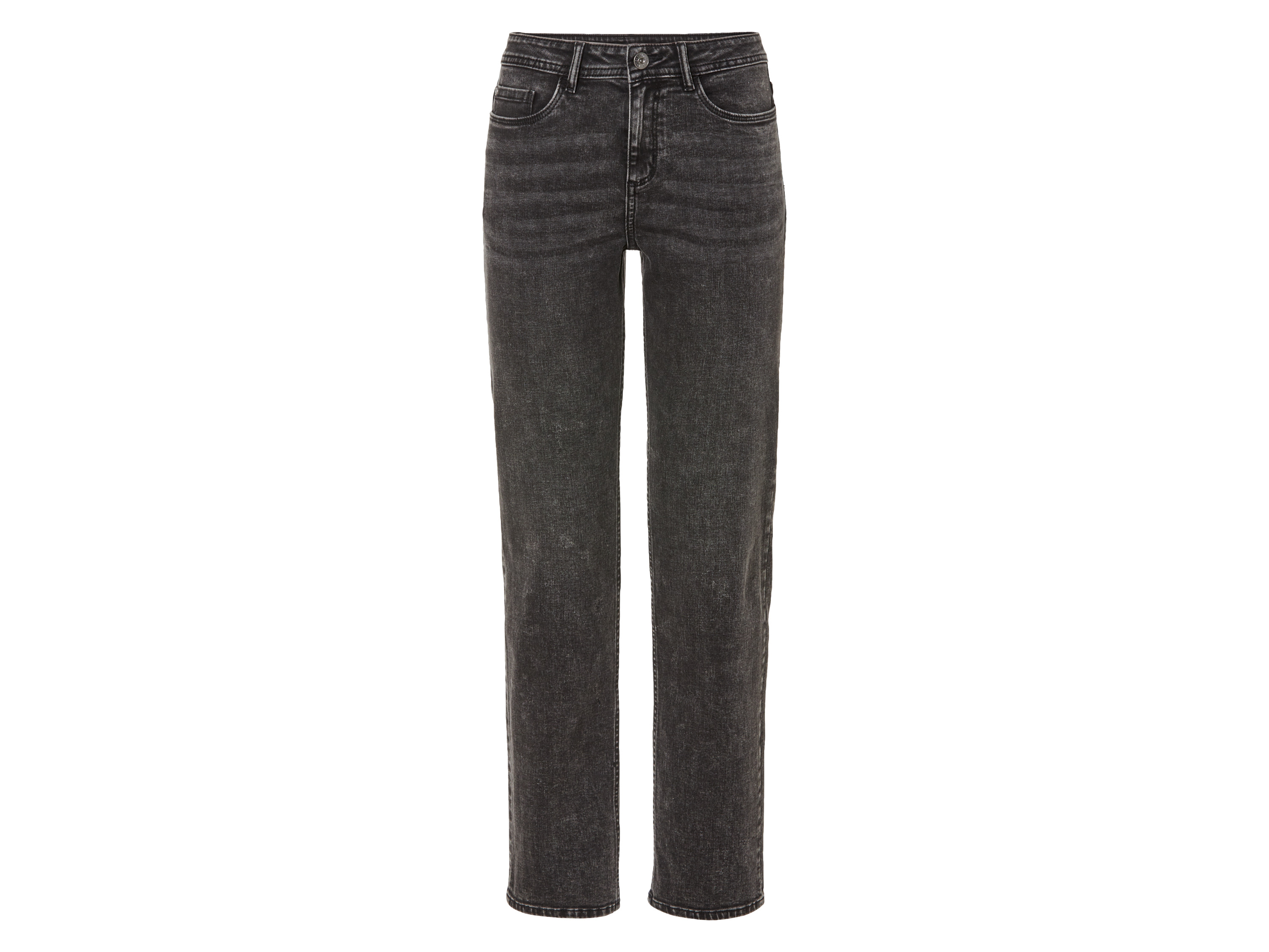 esmara Jeansy damskie z bawełną, straight fit 40, Szary
