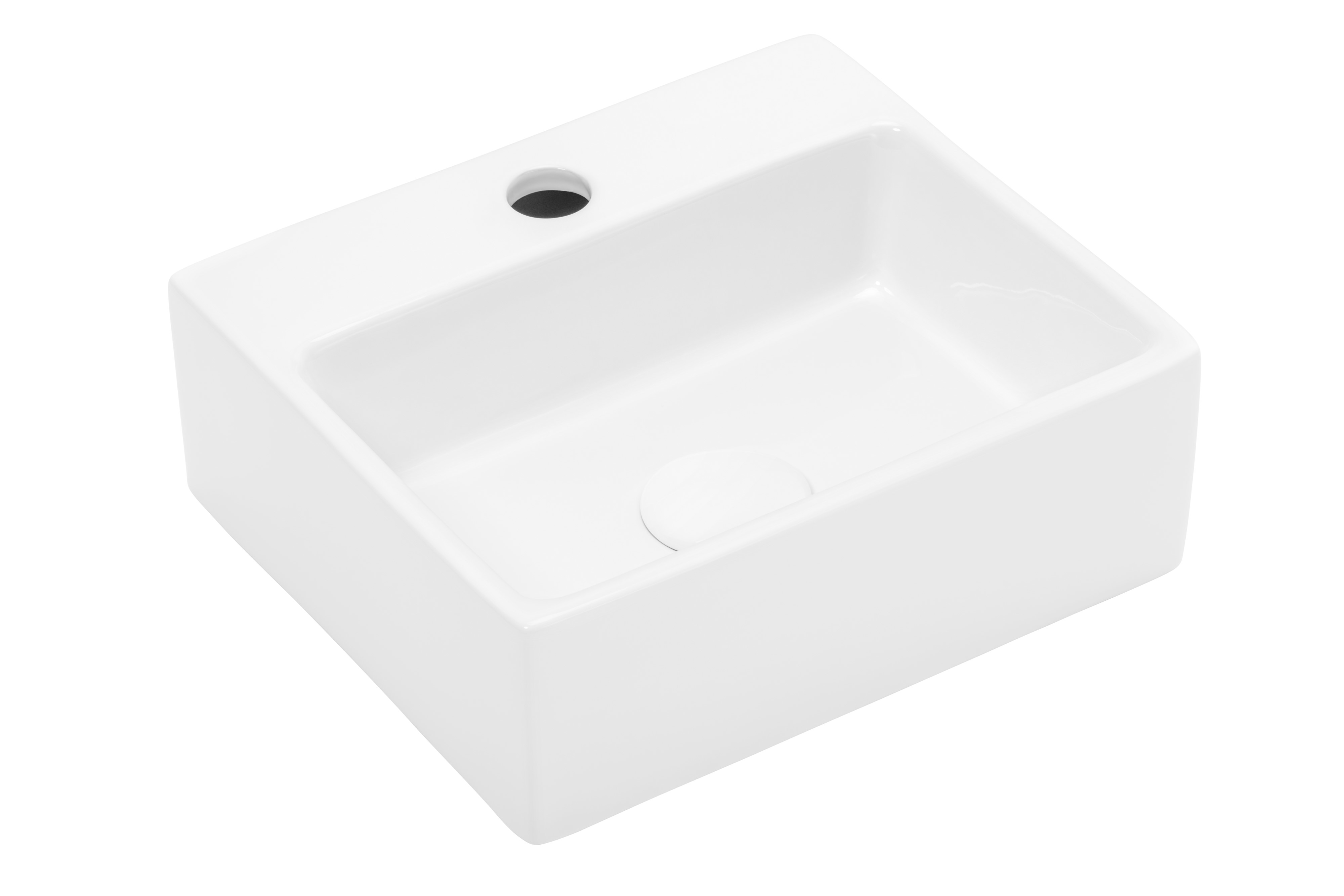 Darmowa Dostawa - Umywalka 33.5x29 cm prostokątna ścienna-meblowa-nablatowa biała Uptrend Medusa TR4549