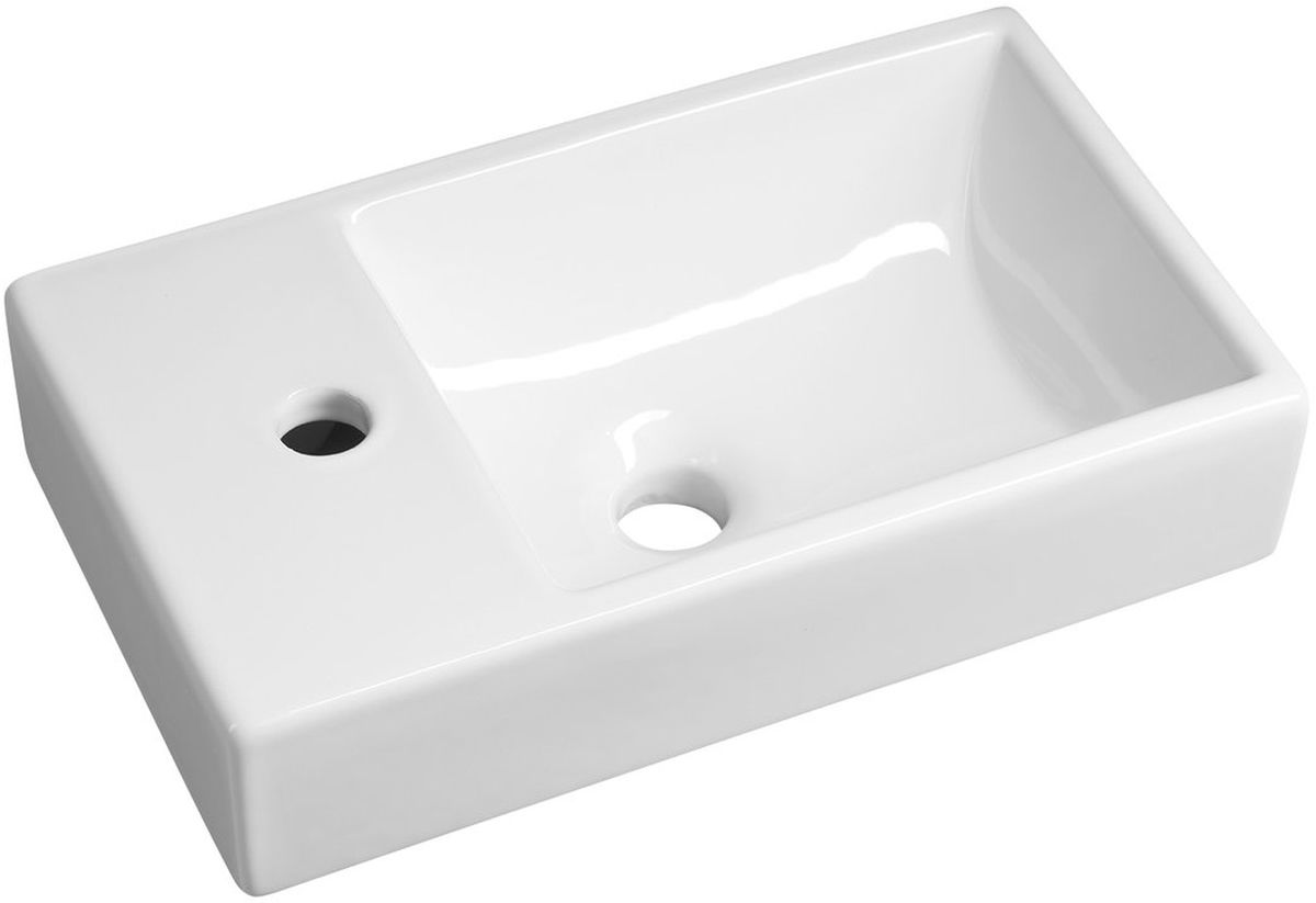 Darmowa Dostawa - Umywalka 45x26 cm prostokątna ścienna biała Sapho Minos 4757