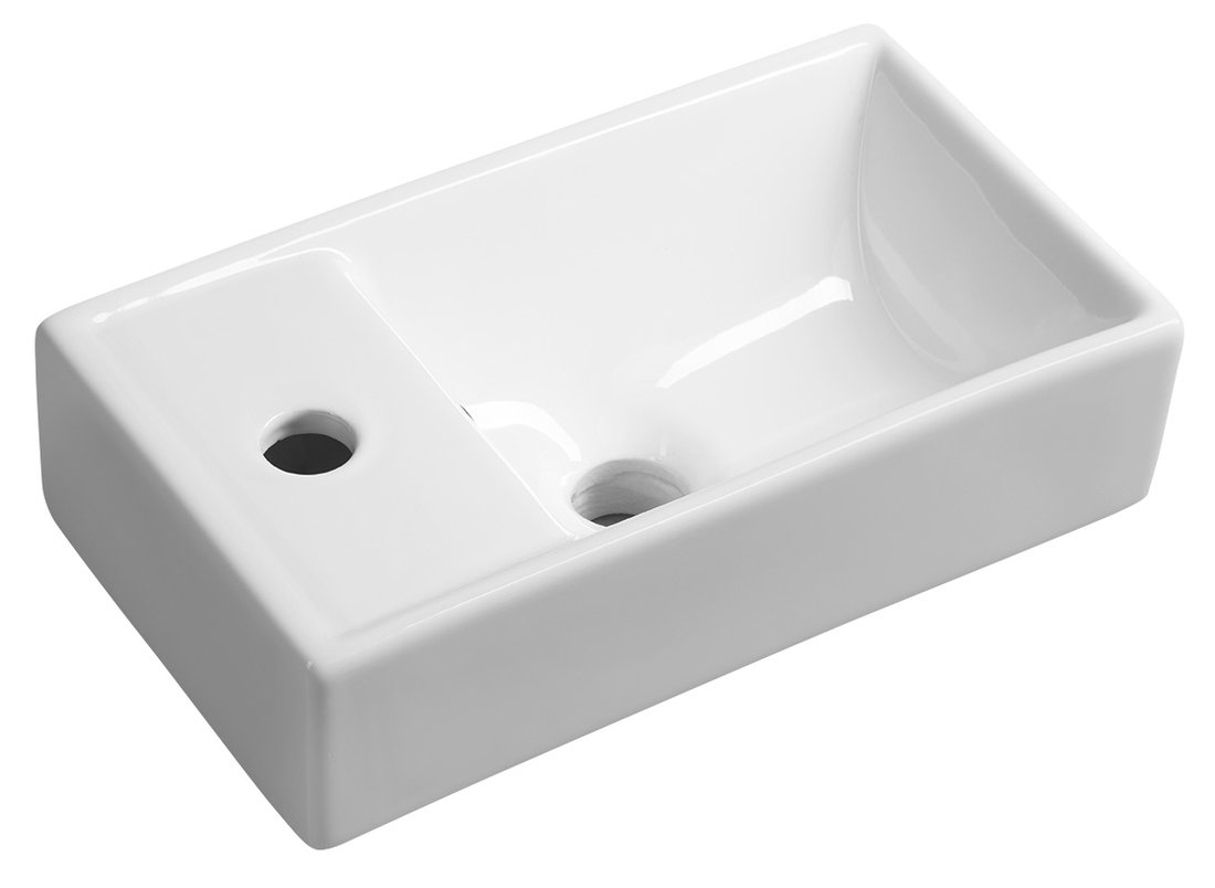 Darmowa Dostawa - Umywalka 40x22 cm prostokątna ścienna biała Sapho Minos 4759
