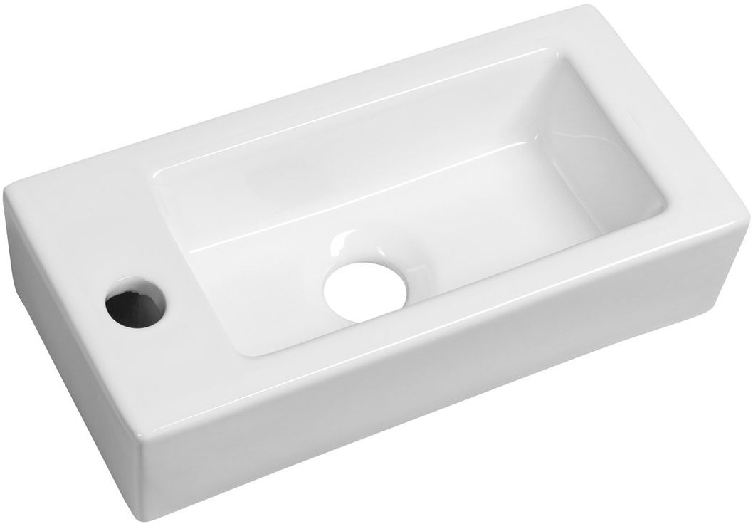 Darmowa Dostawa - Umywalka 37x18 cm prostokątna ścienna-nablatowa biała Sapho Small AR496