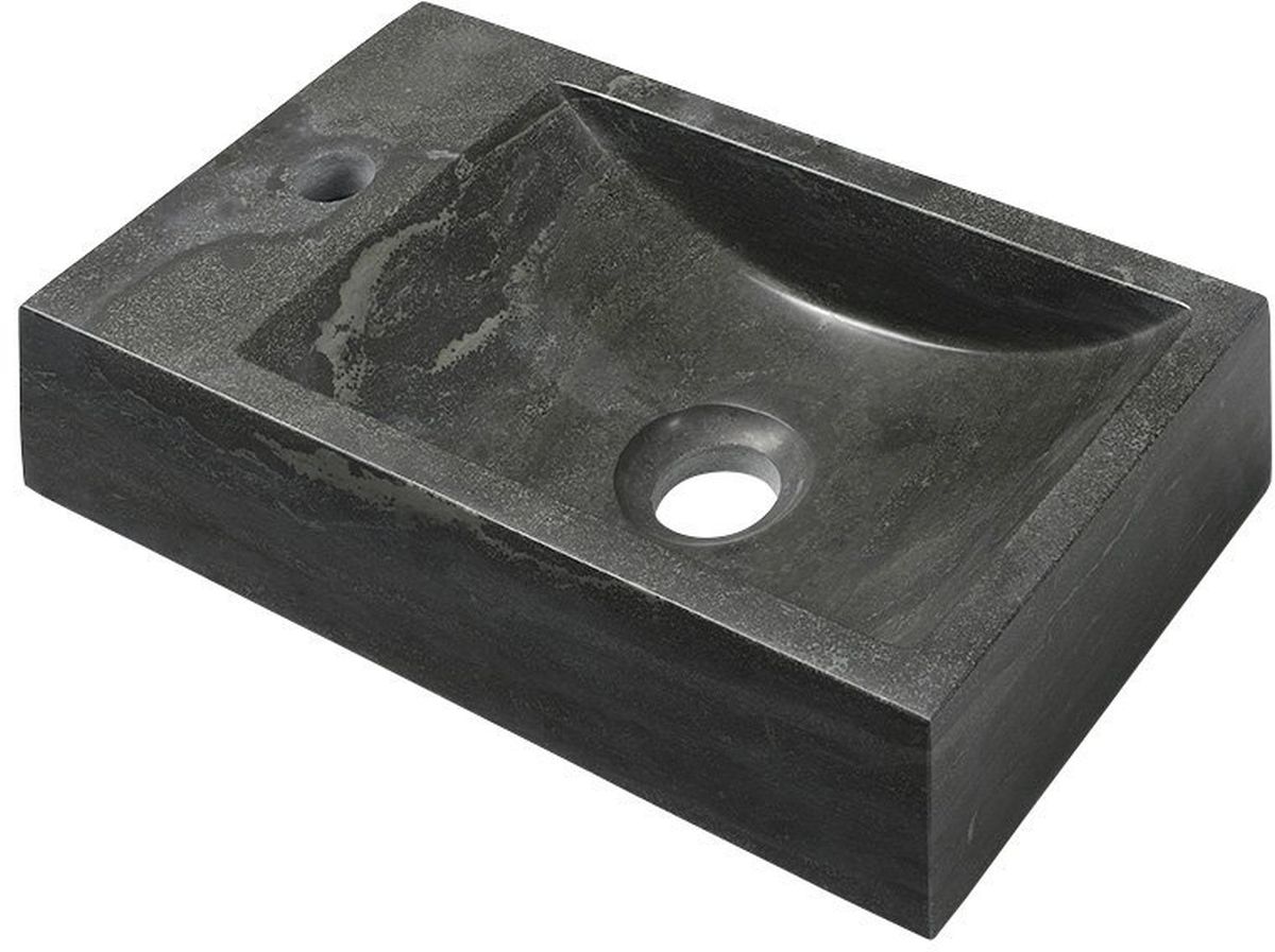 Darmowa Dostawa - Umywalka 40x22 cm prostokątna ścienna-nablatowa antracyt Sapho Blok 240138