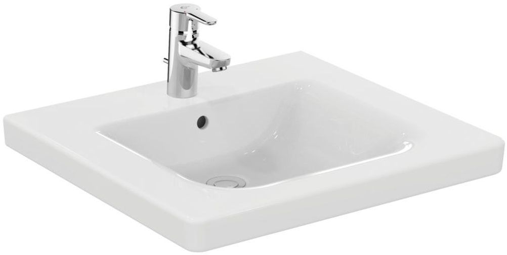 Darmowa Dostawa - Umywalka 60x55.5 cm prostokątna ścienna dla niepełnosprawnych biała Ideal Standard Connect E548201