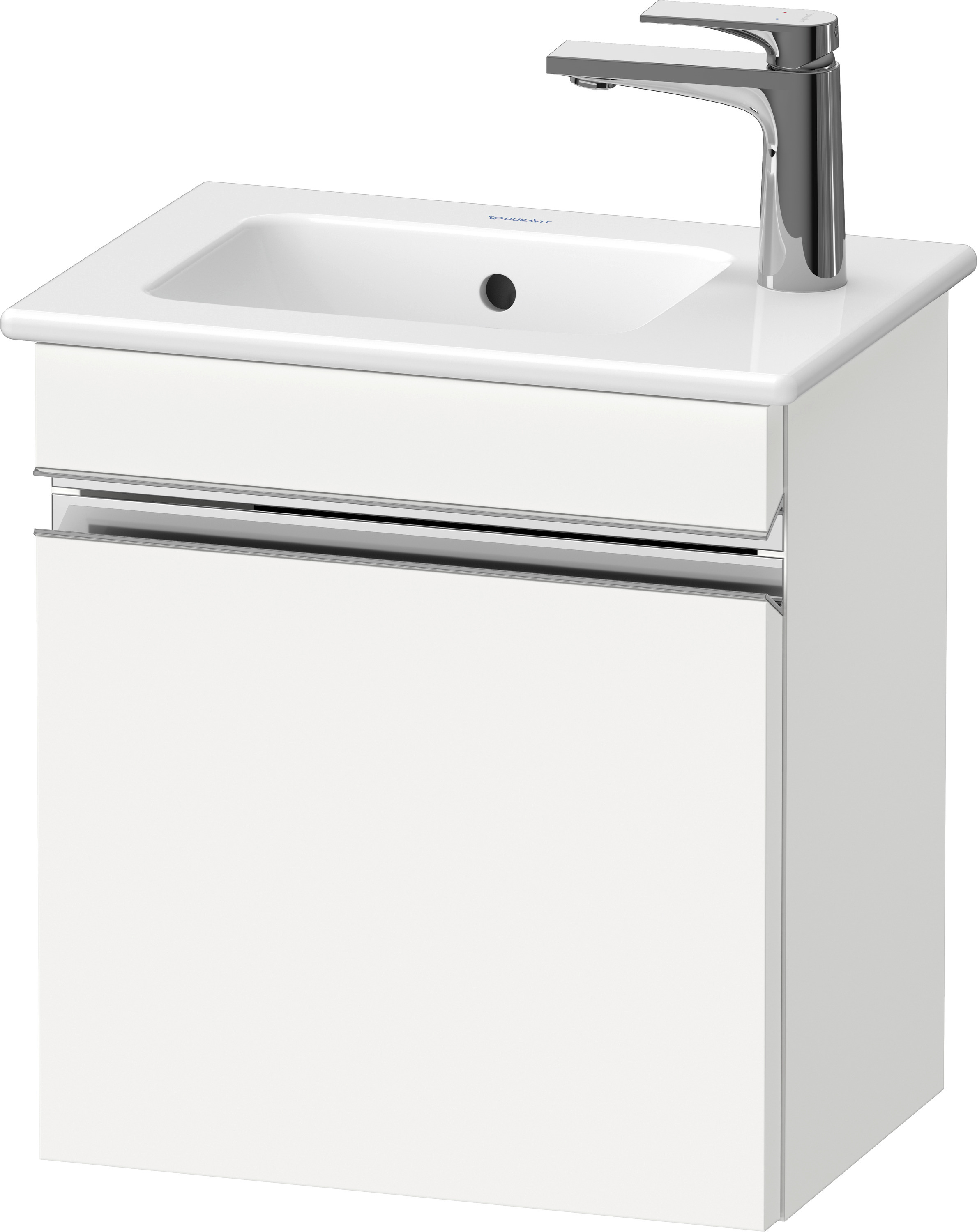 Darmowa Dostawa - Szafka 40x28.7x44.3 cm podumywalkowa wisząca biała-chrom Duravit Sivida SV4642R10180000