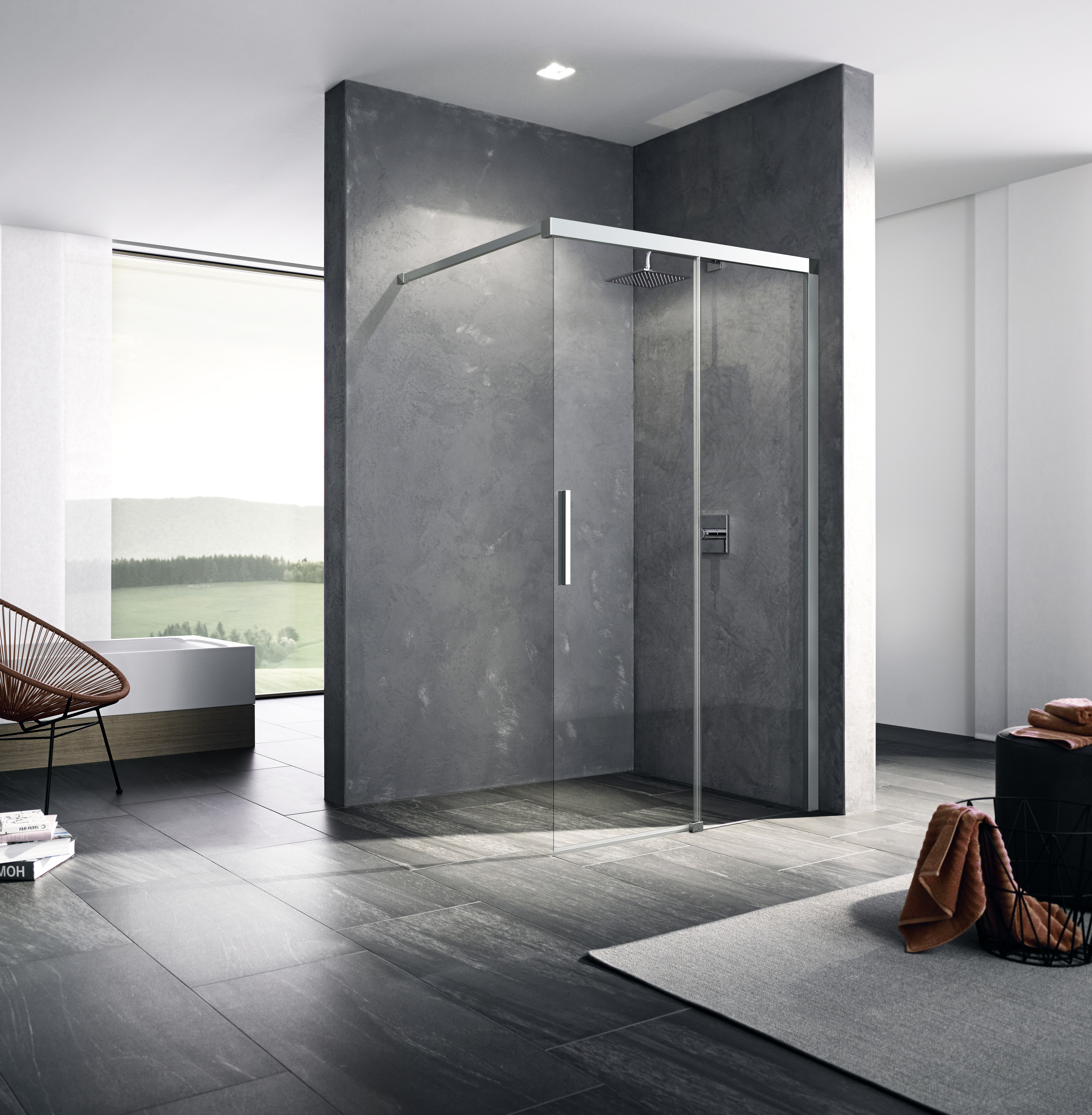 Darmowa Dostawa - Ścianka prysznicowa walk-in 100 cm Kermi Nica NI J2 NIJ2R10020VPK