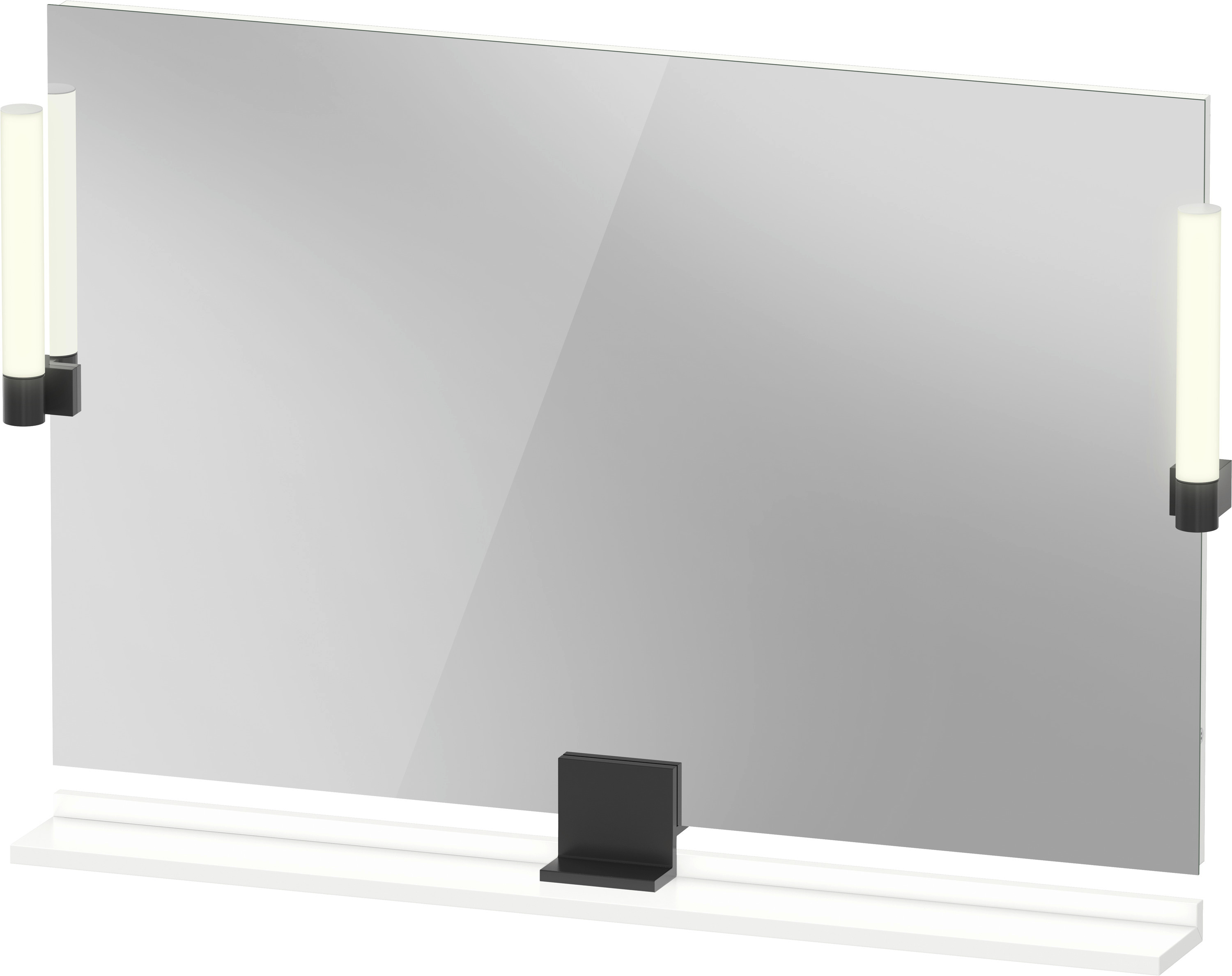Darmowa Dostawa - Lustro 105x65 cm prostokątne z oświetleniem czarny-biały Duravit Sivida SV74230BD180000