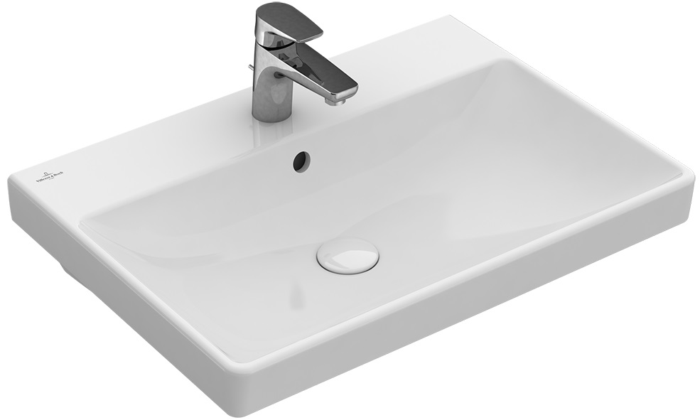 Darmowa Dostawa - Umywalka 65x47 cm prostokątna ścienna-meblowa biała Villeroy & Boch Avento 41586501