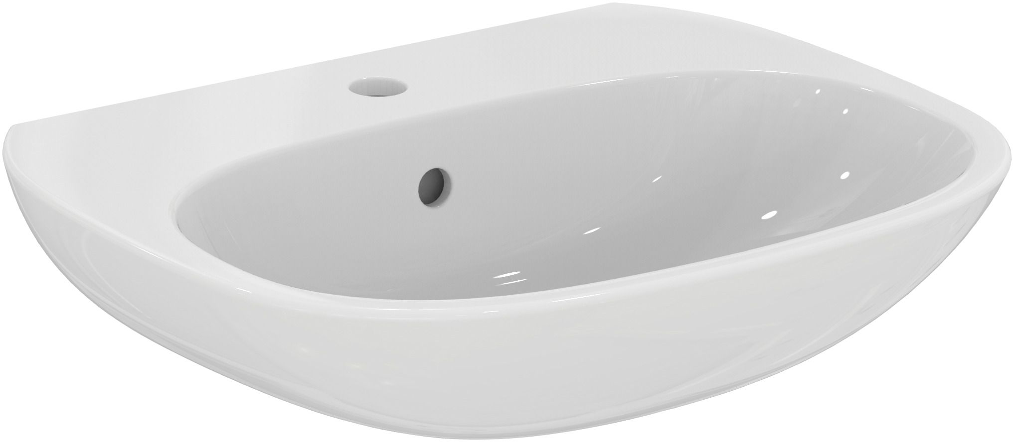 Darmowa Dostawa - Umywalka 55x45 cm półokrągła ścienna biała Ideal Standard Tesi T352301