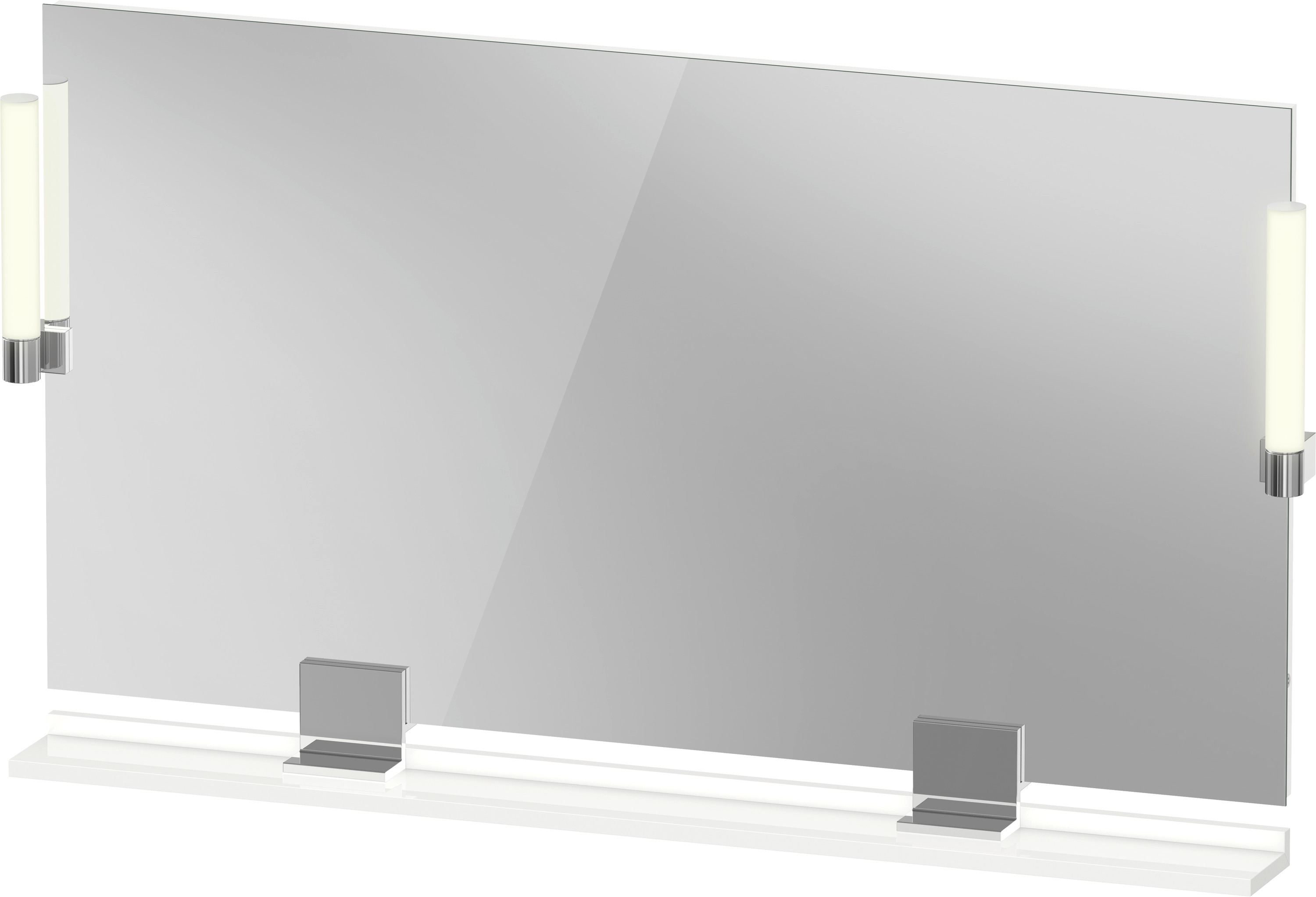 Darmowa Dostawa - Lustro 125x65 cm prostokątne z oświetleniem biały-chrom Duravit Sivida SV7424010220000