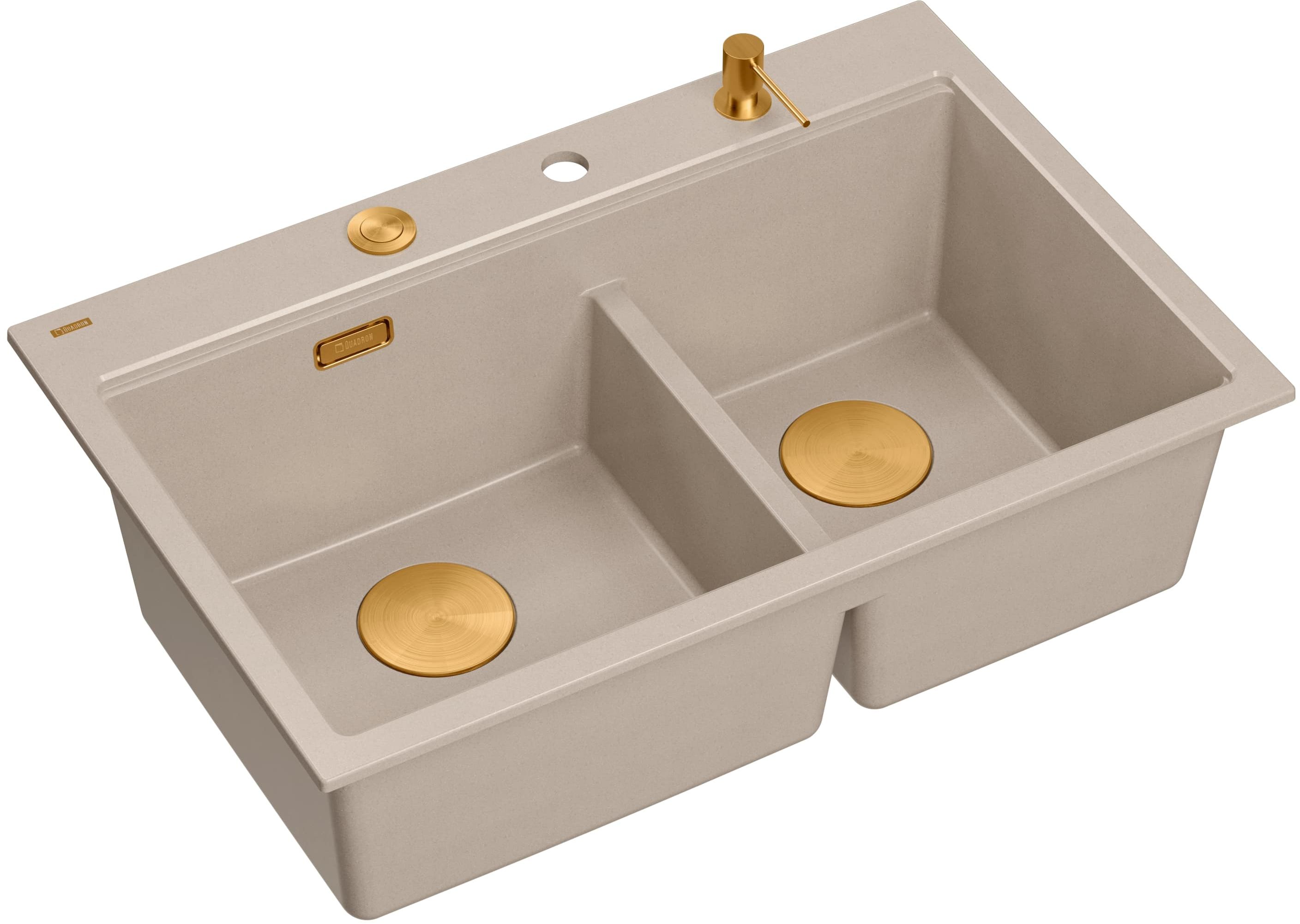 Darmowa Dostawa - Zlewozmywak GraniteQ 76x50 cm beżowy Quadron Marc 120 HQC7650U2PVDC1
