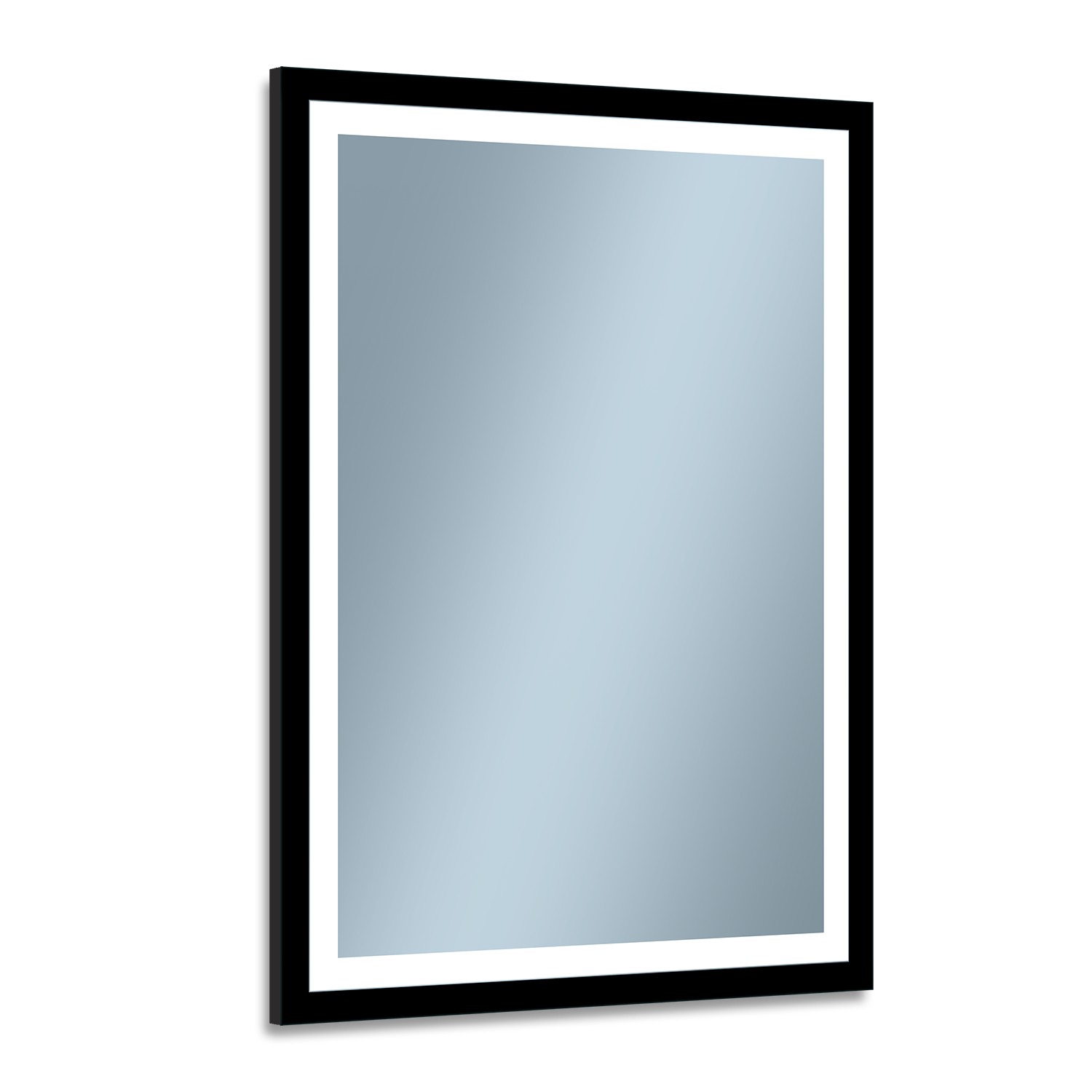 Darmowa Dostawa - Lustro 60x80 cm prostokątne z oświetleniem czarny Venti Luxled 5907459662450