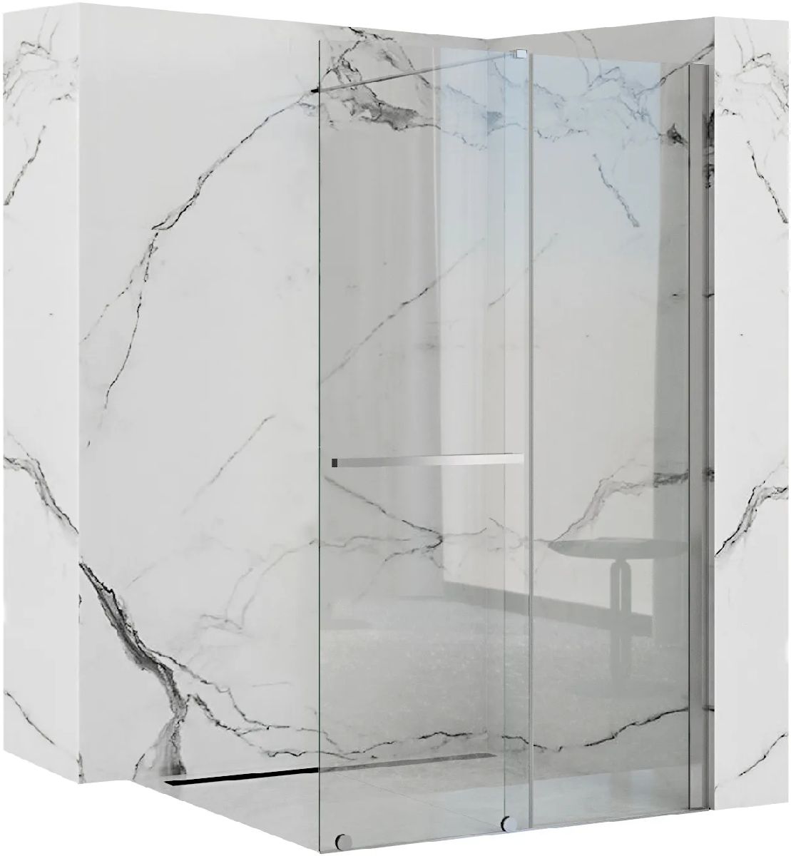 Darmowa Dostawa - Ścianka prysznicowa walk-in 100 cm Rea Cortis REAK7210