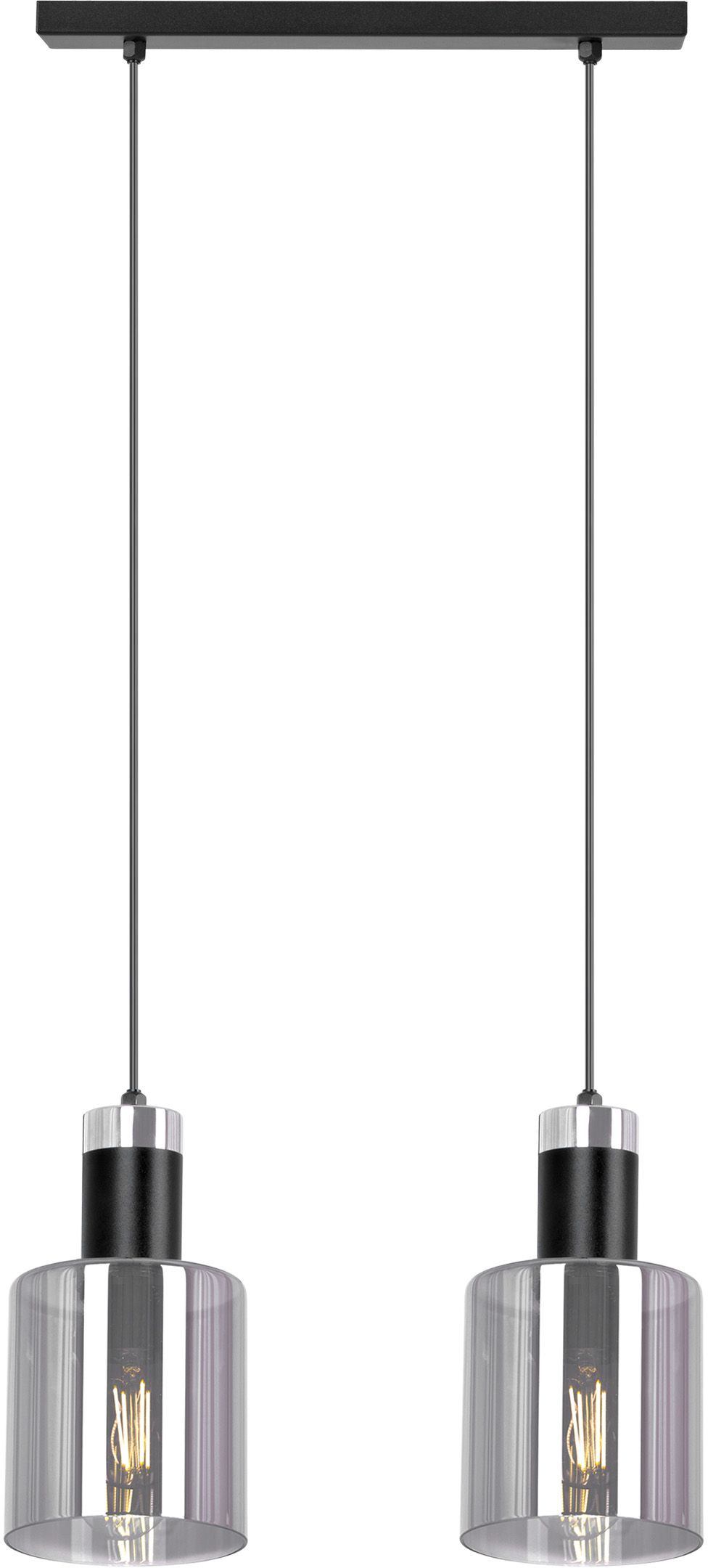 Darmowa Dostawa - Lampa wisząca 2x40 W czarna Kaja Brus K5251