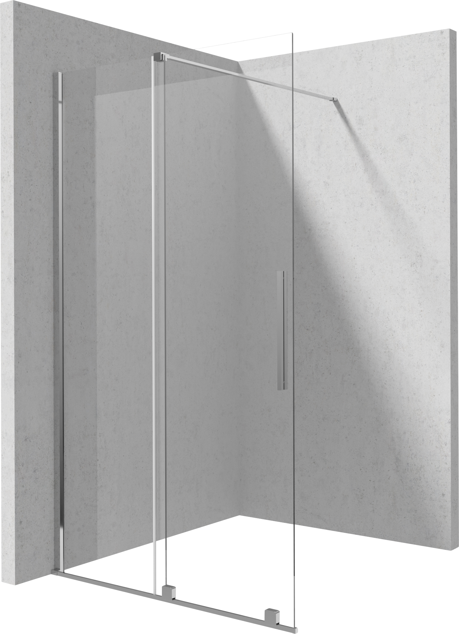 Darmowa Dostawa - Ścianka prysznicowa walk-in 100 cm chrom połysk/szkło przezroczyste Deante Prizma KTJ030R