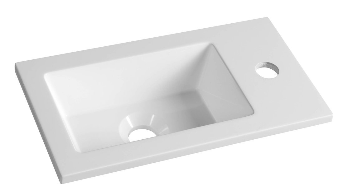 Darmowa Dostawa - Umywalka 40x22 cm prostokątna meblowa biała Aqualine LM420