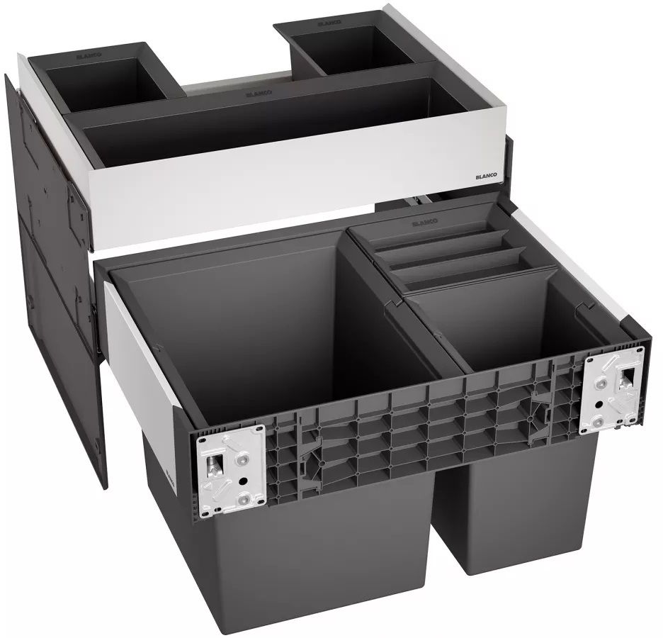 Darmowa Dostawa - Sortownik na odpady 46 l czarny Blanco Select II 526210